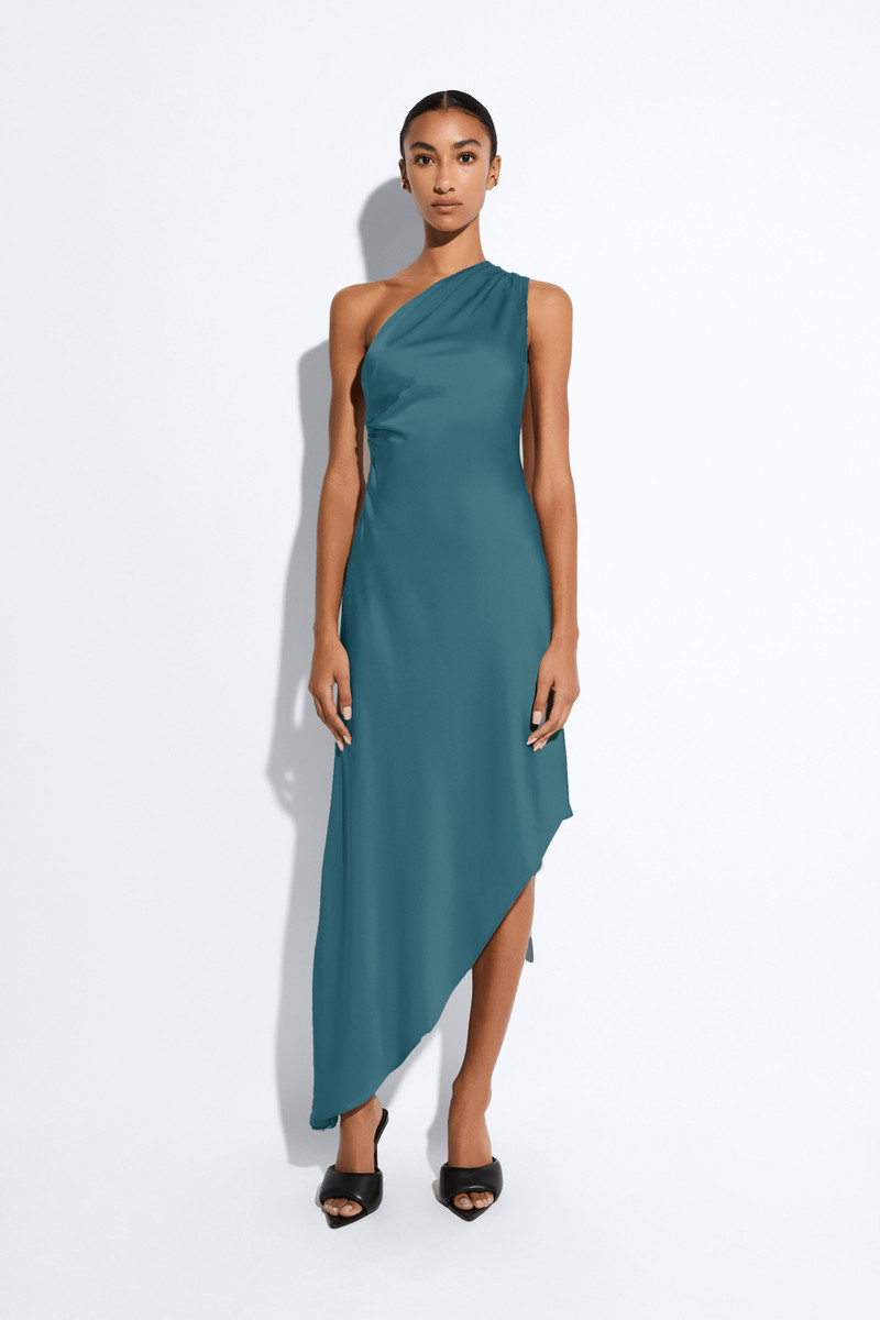 LAPOINTE Satin One Shoulder Dress outlook