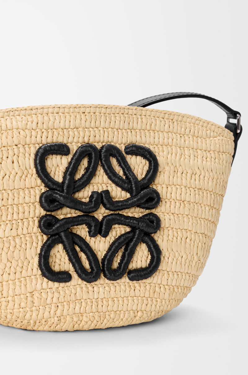 Eclipse pochette in raffia and calfskin 6