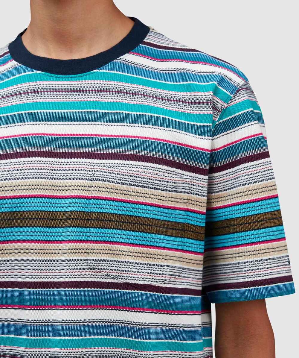 トップス Noah / STRIPED POCKET T-SHIRT Noah Striped pocket t-shirt | REVERSIBLE