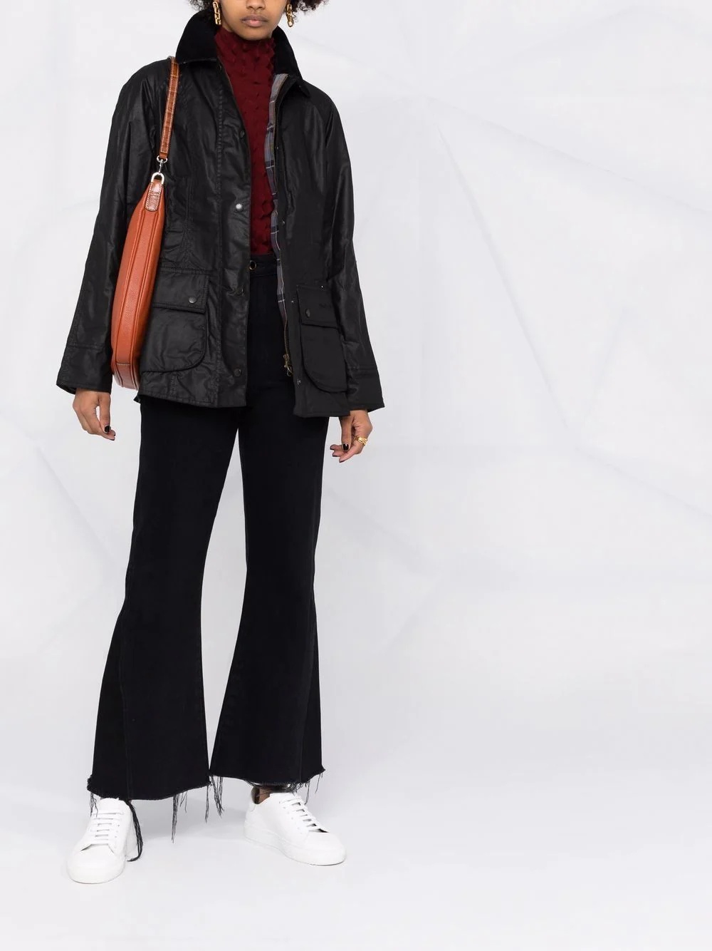 wax-coated buttoned-up jacket - 2