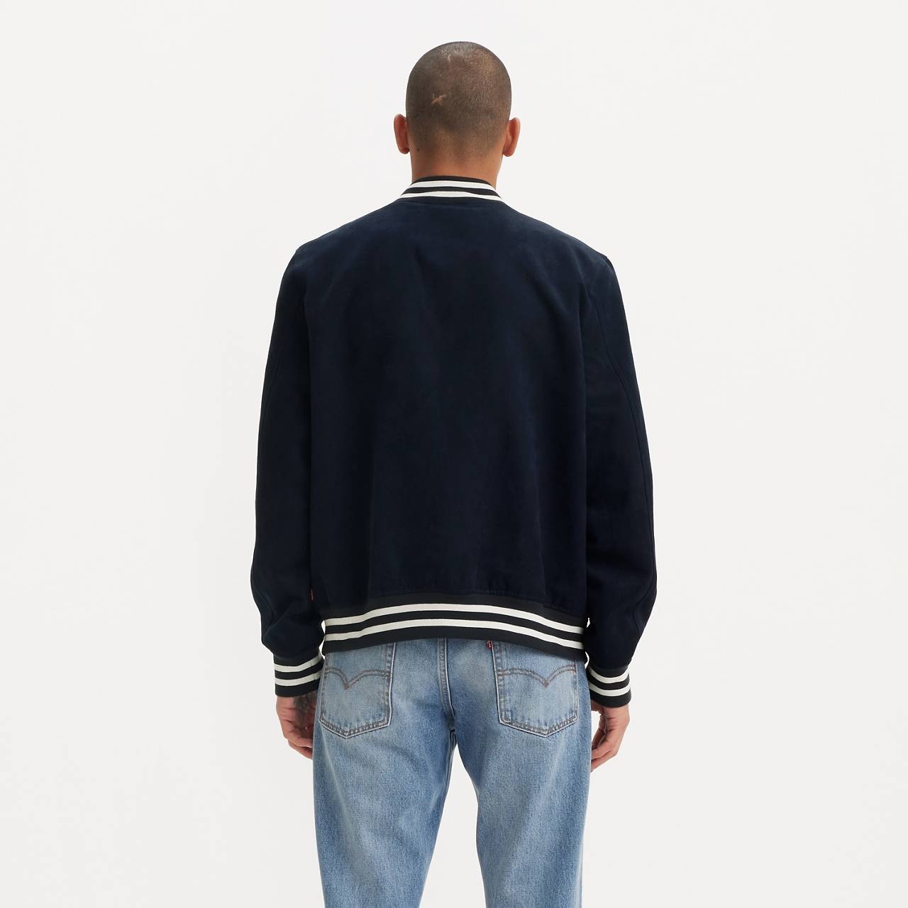 FAUX SUEDE VARSITY JACKET - 2