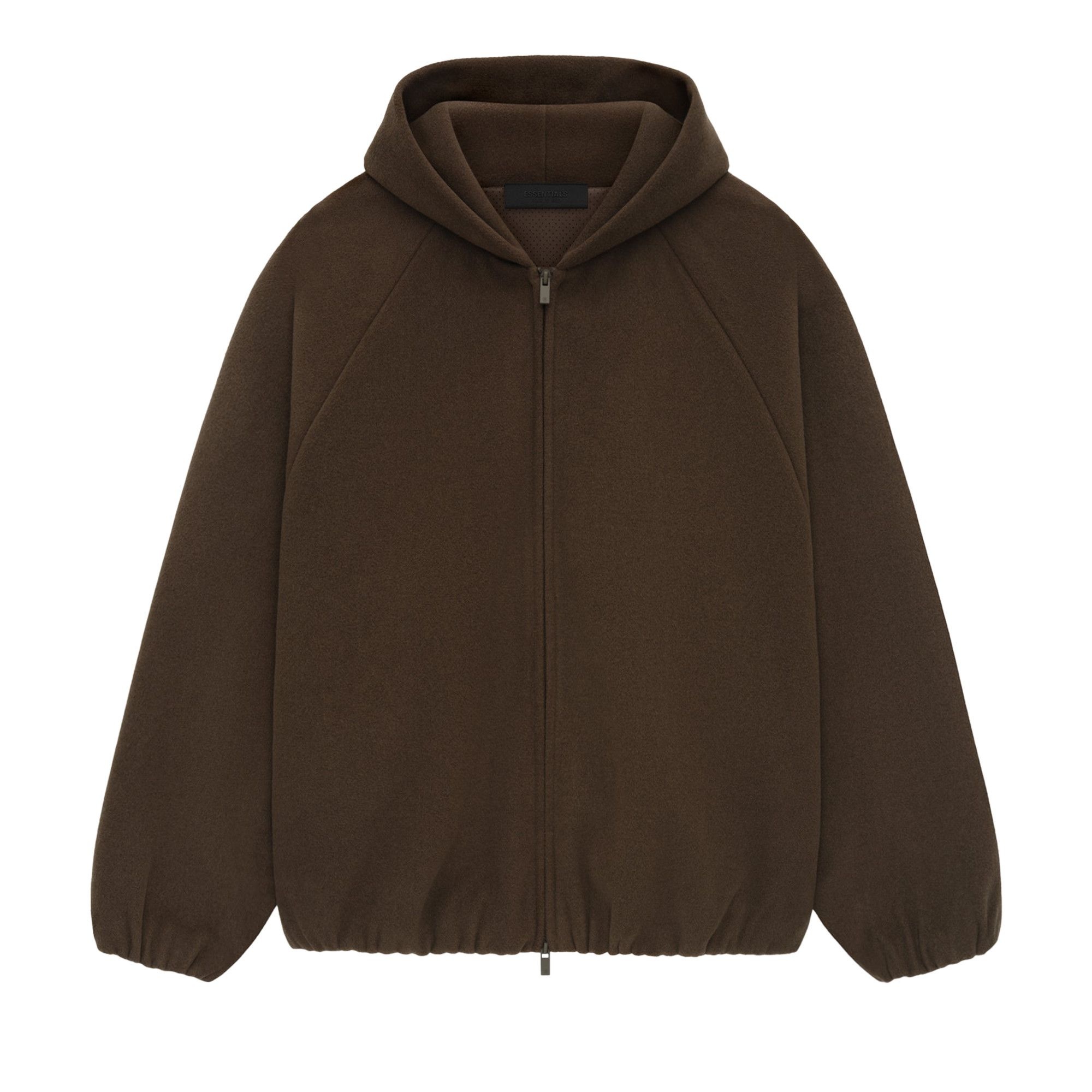 Fear of God Essentials Brushed Hooded Bomber Jacket 'Brown' - 1