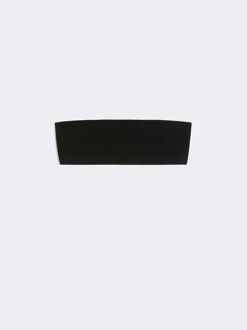 FIABE Bandeau bra in stretch viscose - BLACK 1