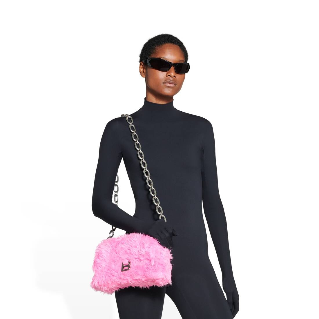 Women's Downtown Xs Shoulder Bag With Chain Fake Fur in Pink - 3