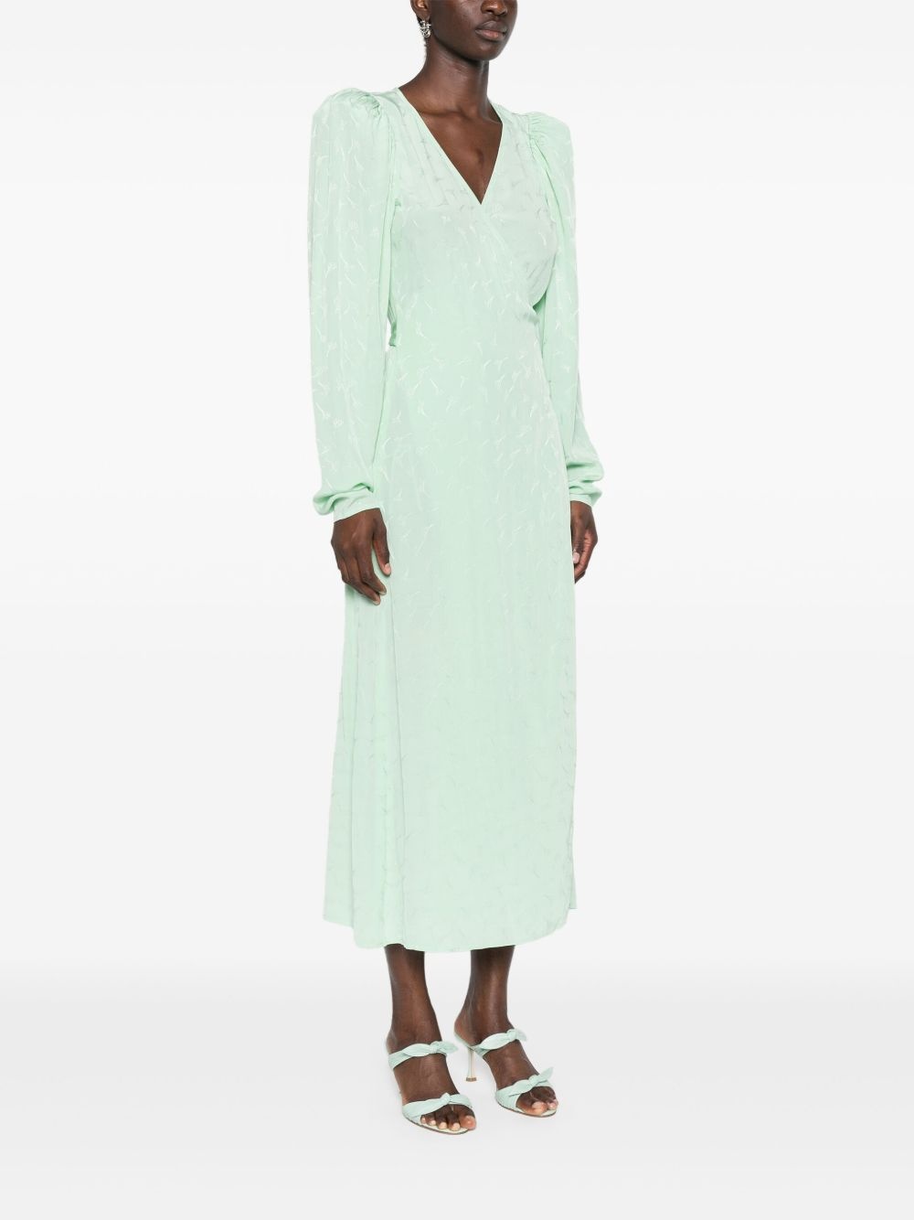 jacquard midi dress - 3
