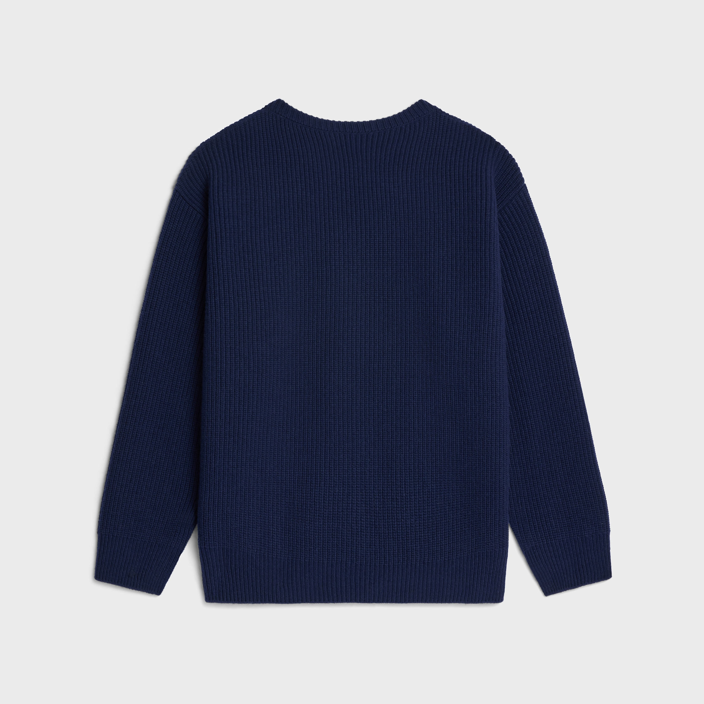 celine oversized crew neck sweater in wool - 2