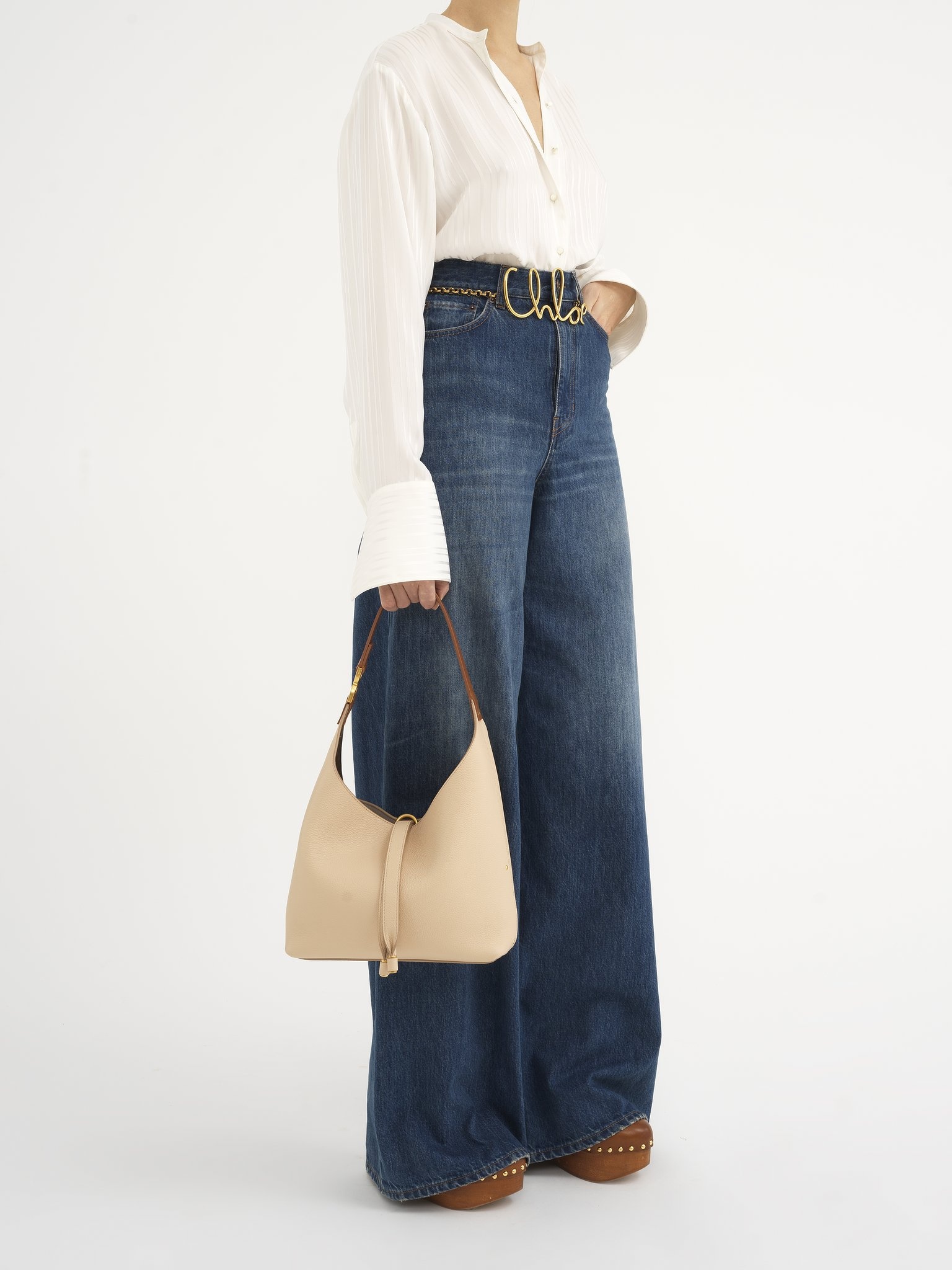 SMALL MARCIE HOBO BAG IN GRAINED LEATHER - 7