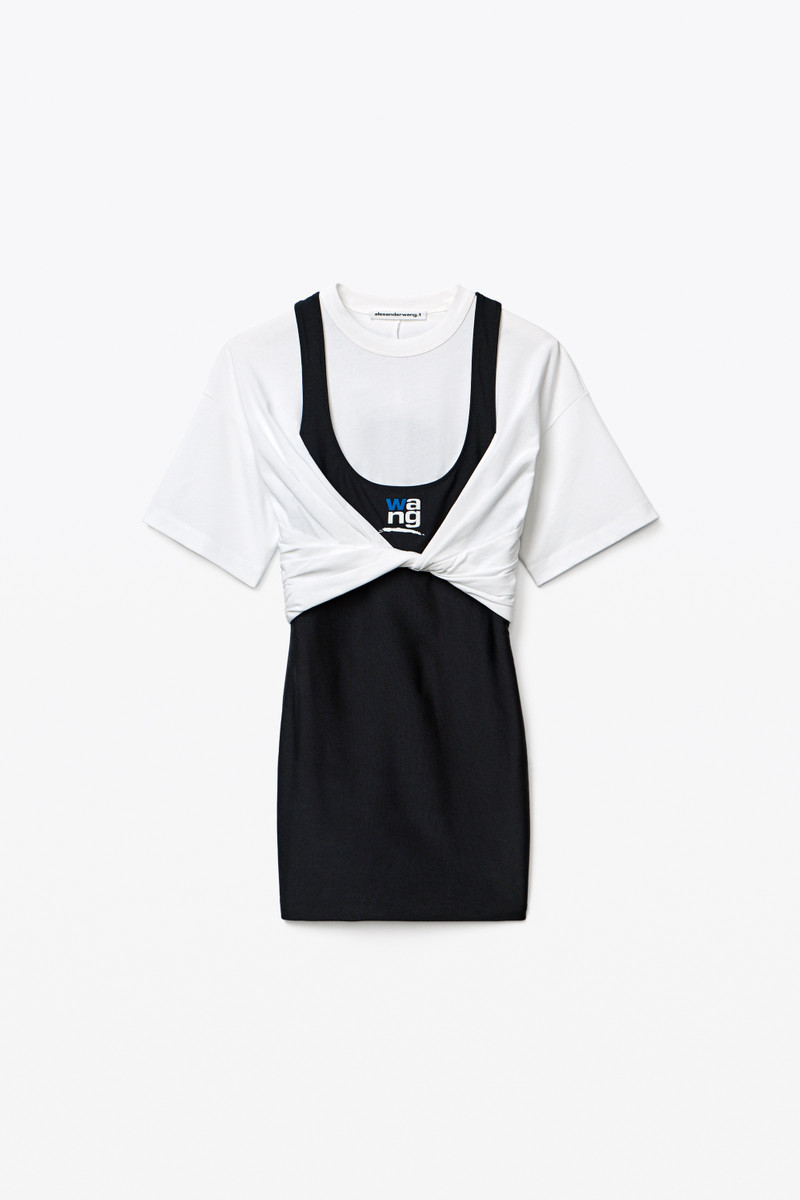 HYBRID MINI DRESS IN HIGH TWIST JERSEY 1