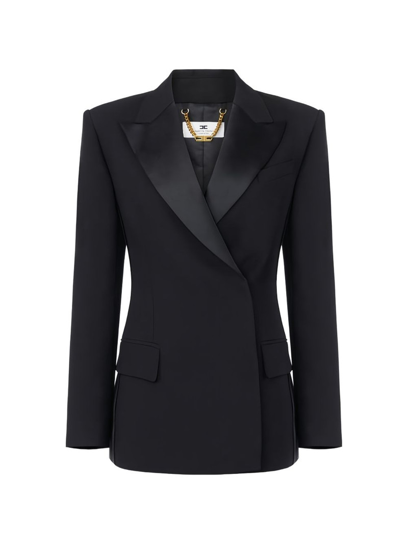 satin-lapels double-breasted blazer 1