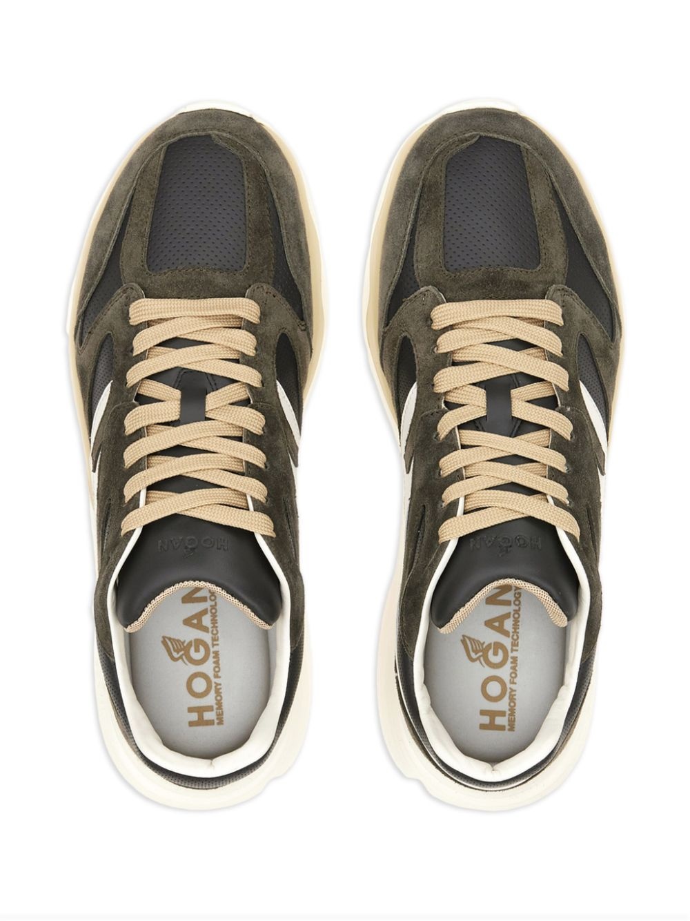 panelled suede sneakers - 5