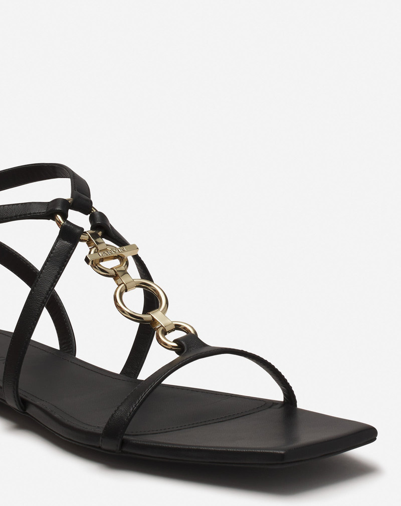 MESURE FLAT LEATHER SANDALS 5