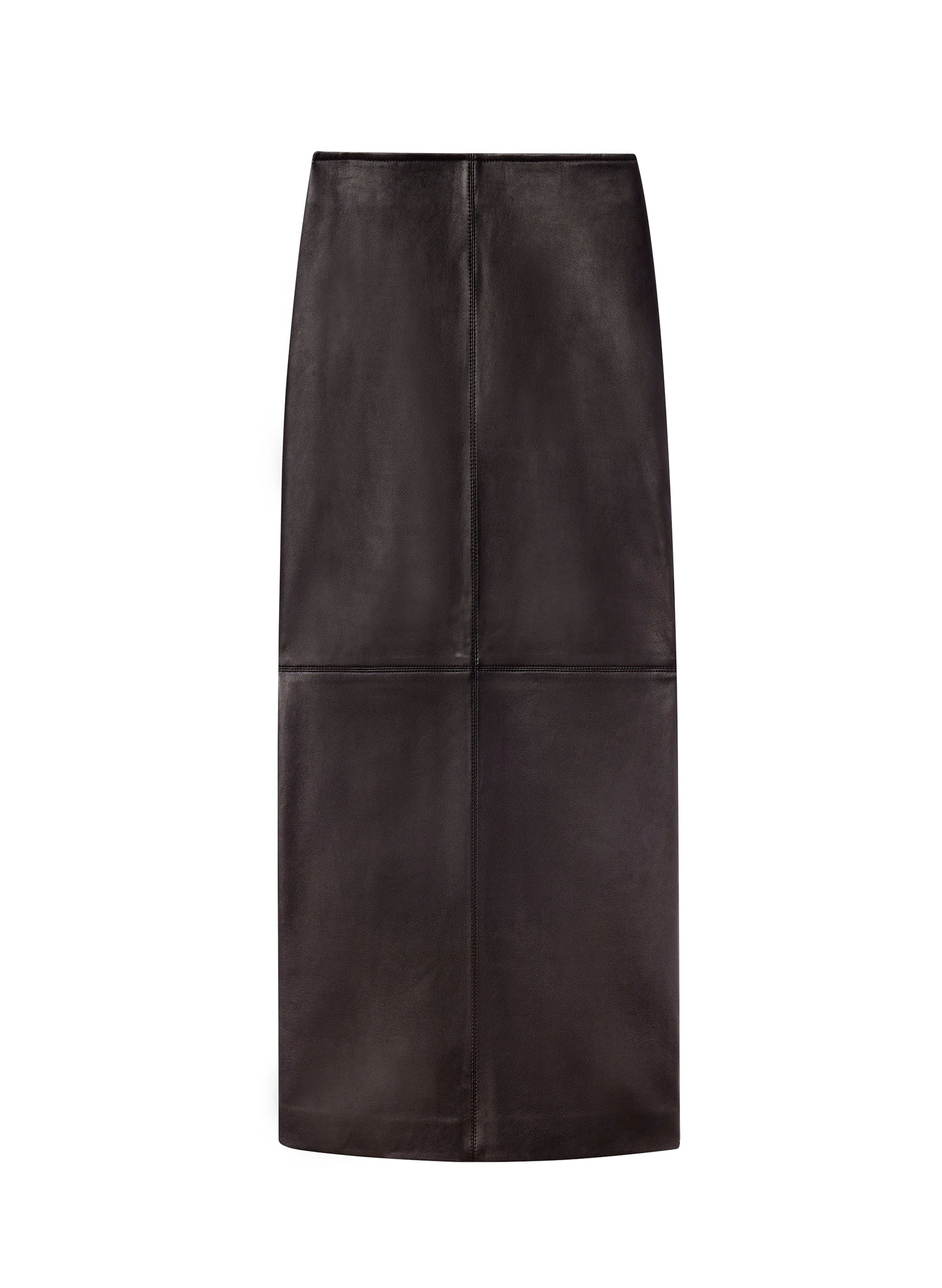 Marta Leather Midi Skirt - 1