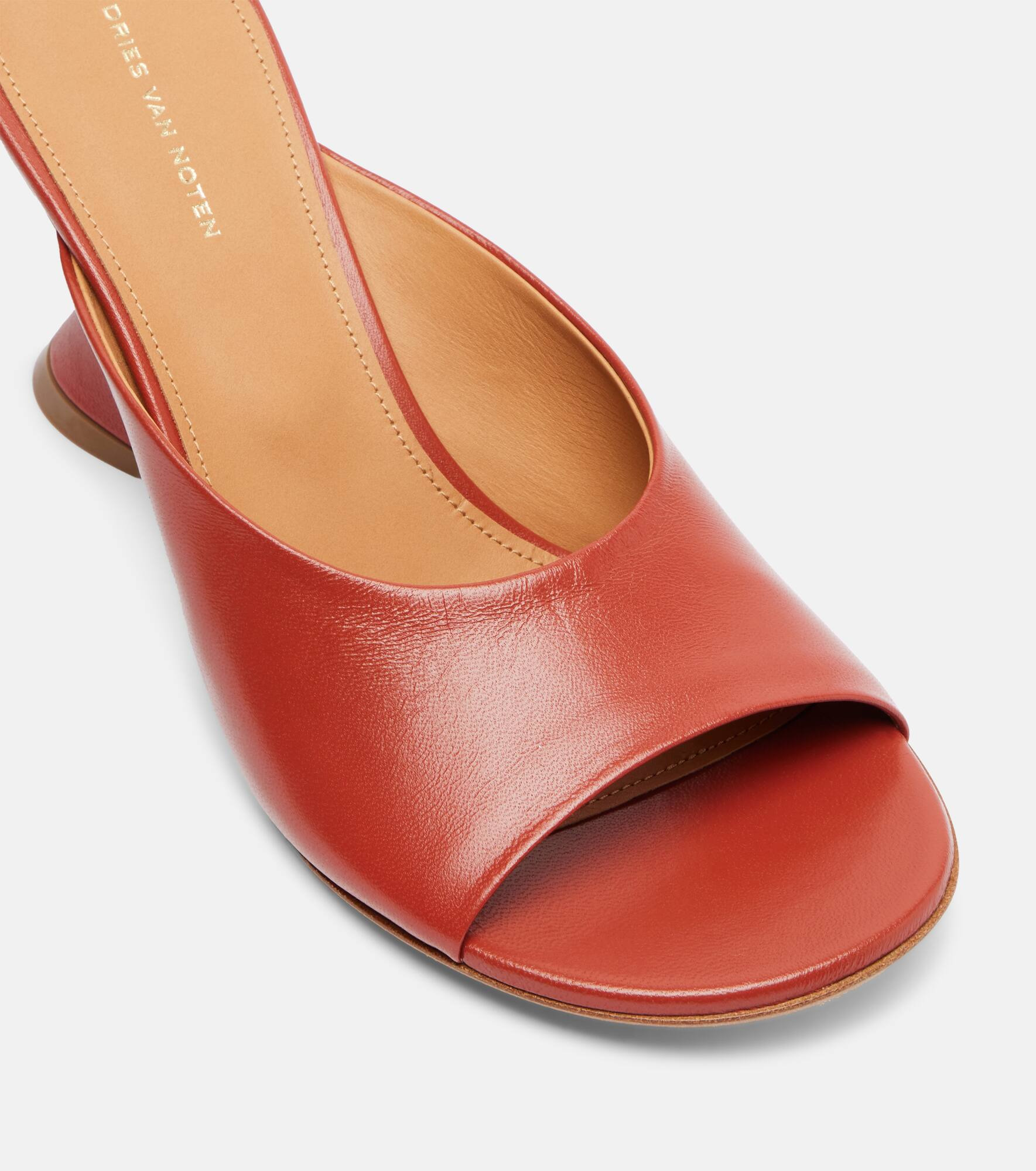 75 leather wedge mules - 5