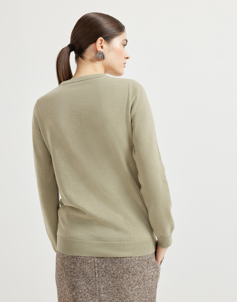 Brunello Cucinelli Cashmere sweater with monili outlook