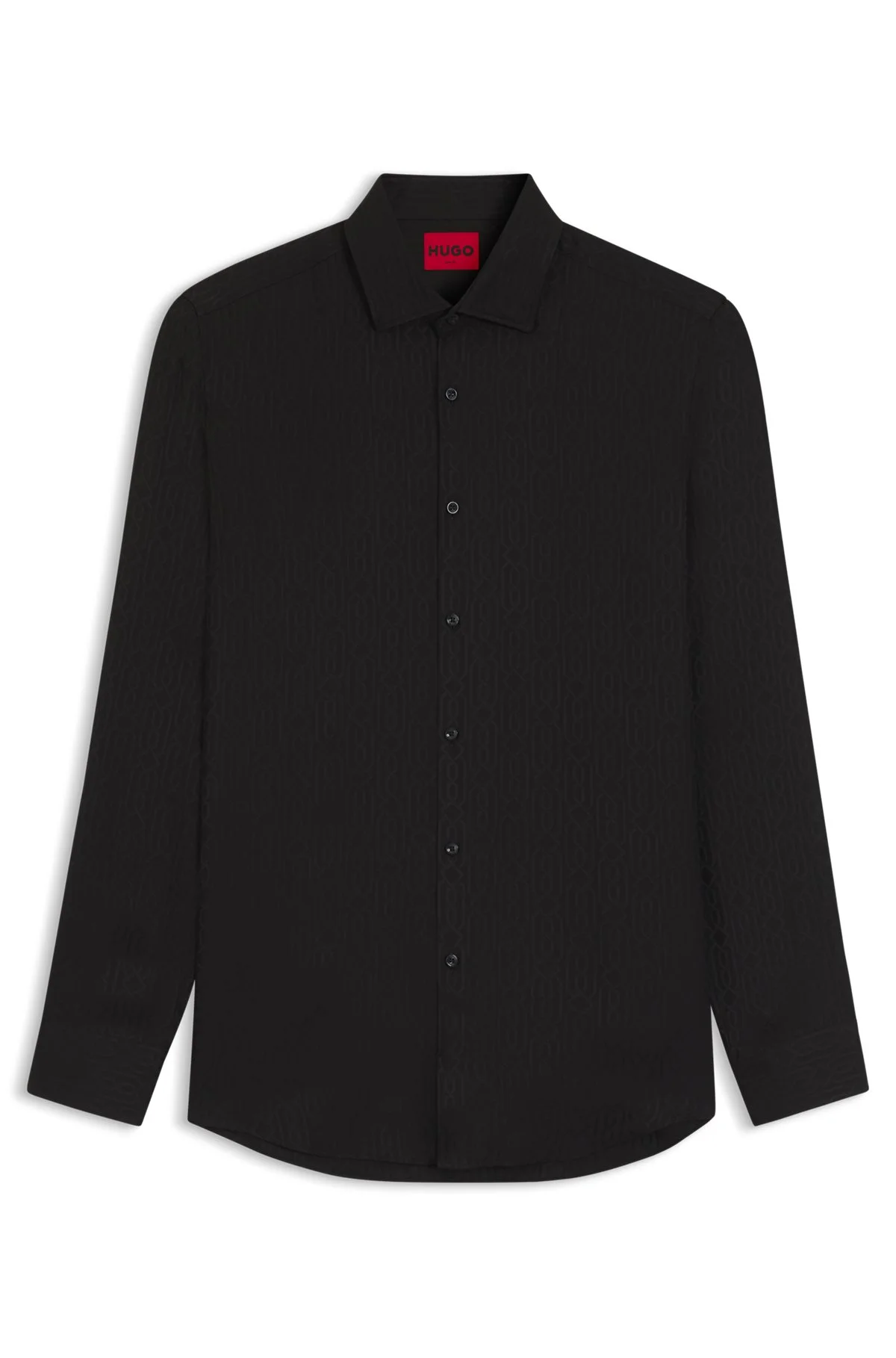 EXTRA-SLIM-FIT SHIRT WITH JACQUARD-WOVEN PATTERN - 1