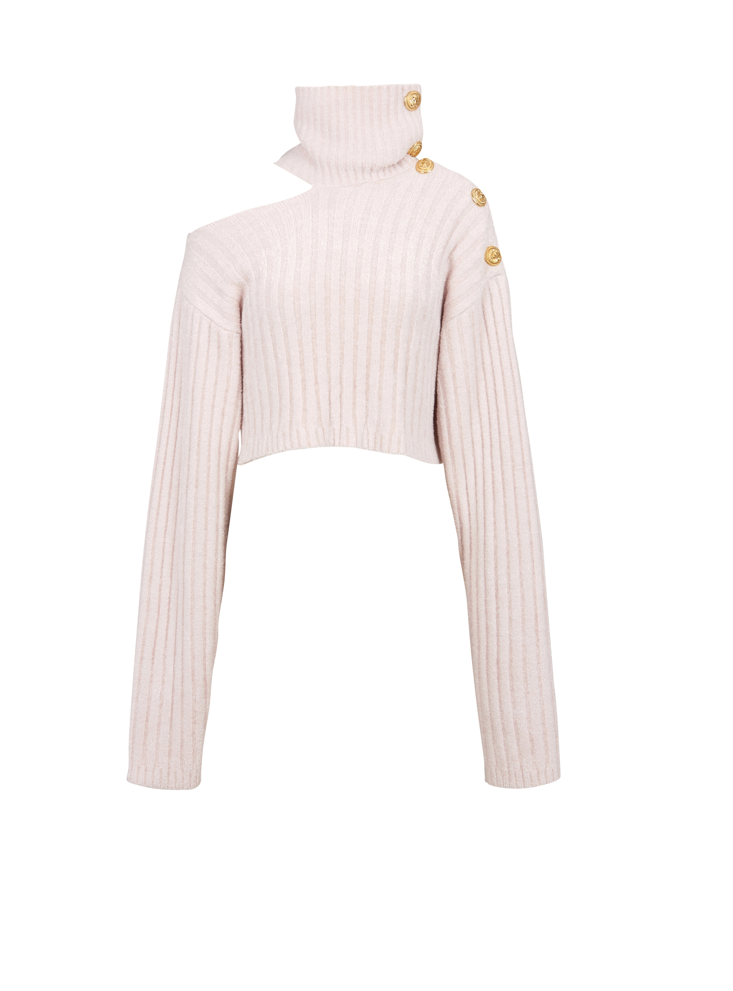 Cropped velvet sweatshirt - 1