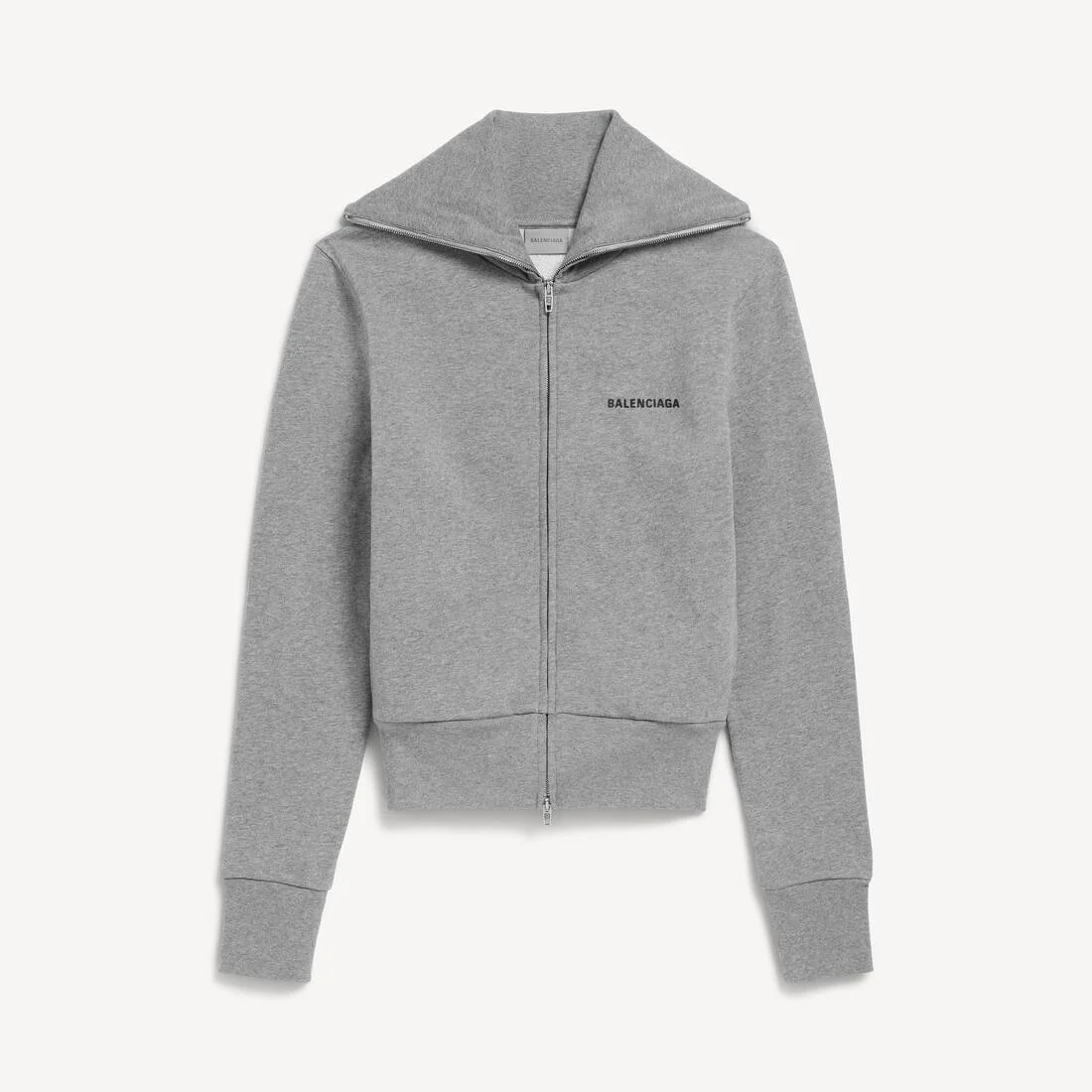 Women's Fitted Zip-up Jacket in Dark Heather Grey - 1