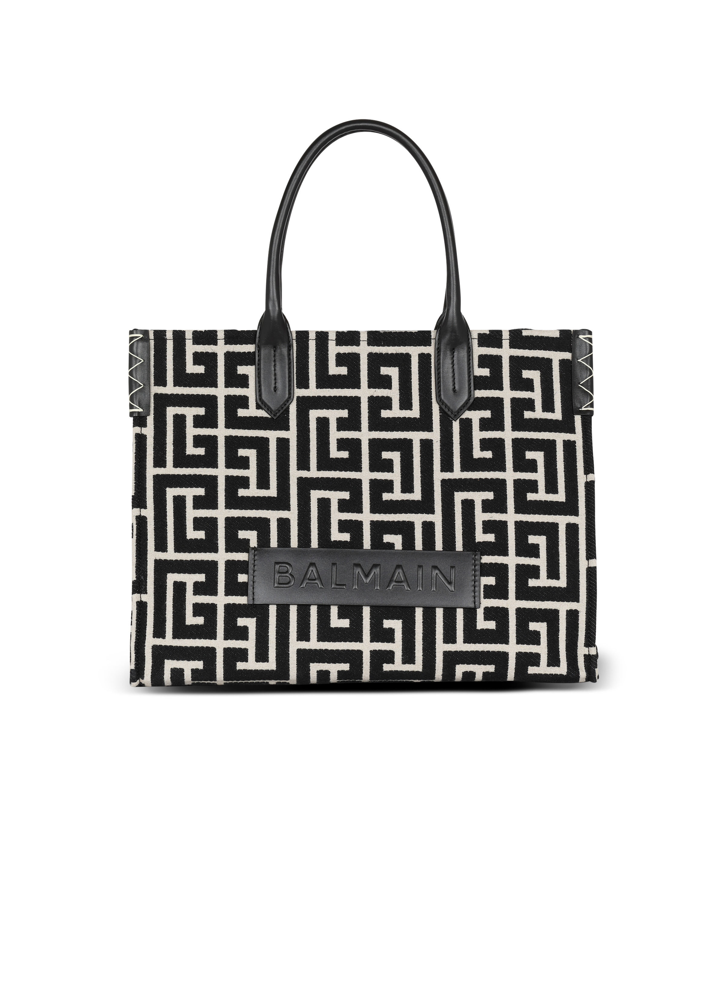 1945 Soft monogrammed jacquard tote bag black - Women