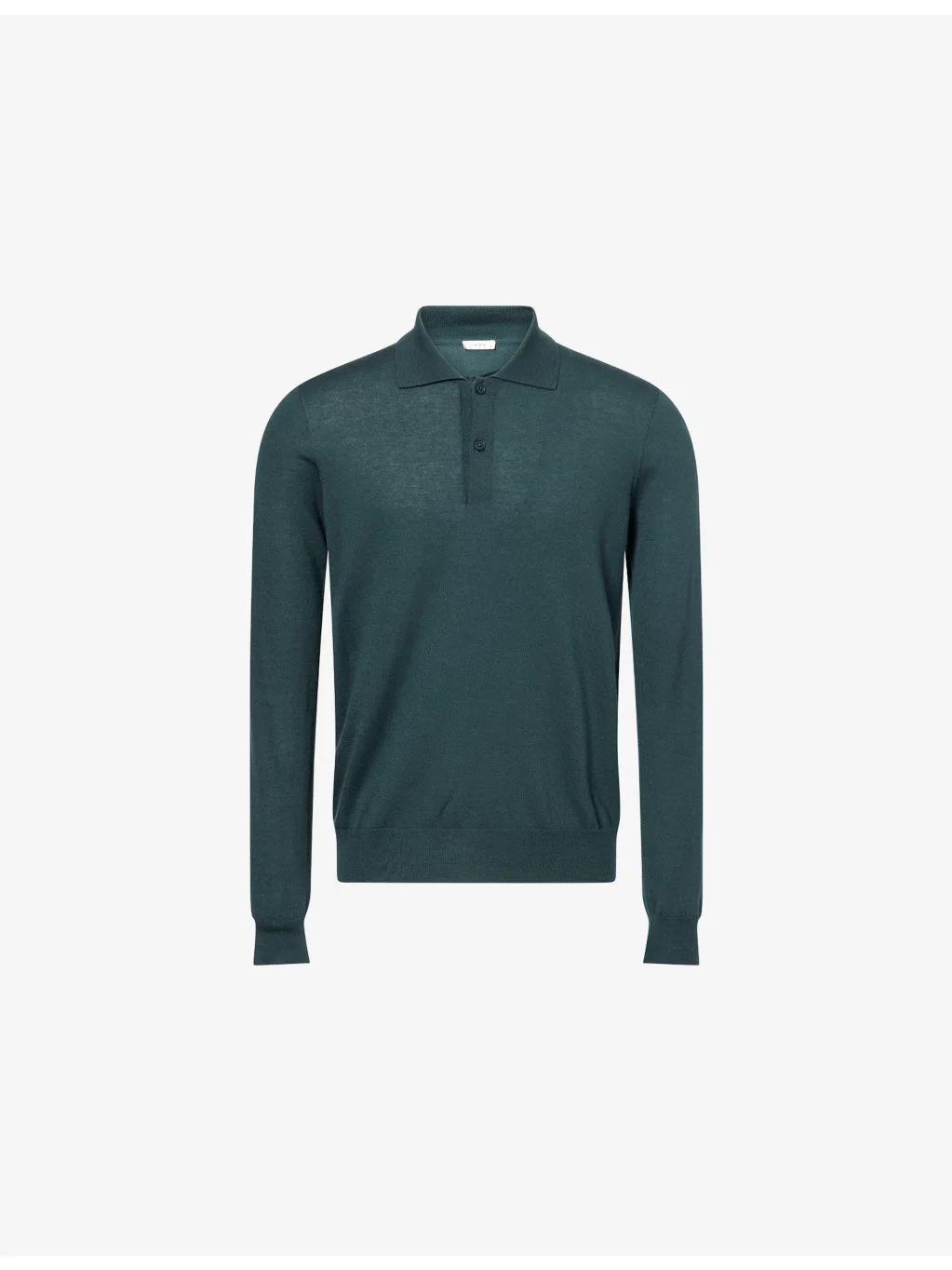 Selio Long-Sleeve Knitted Cashmere Polo Top - 1