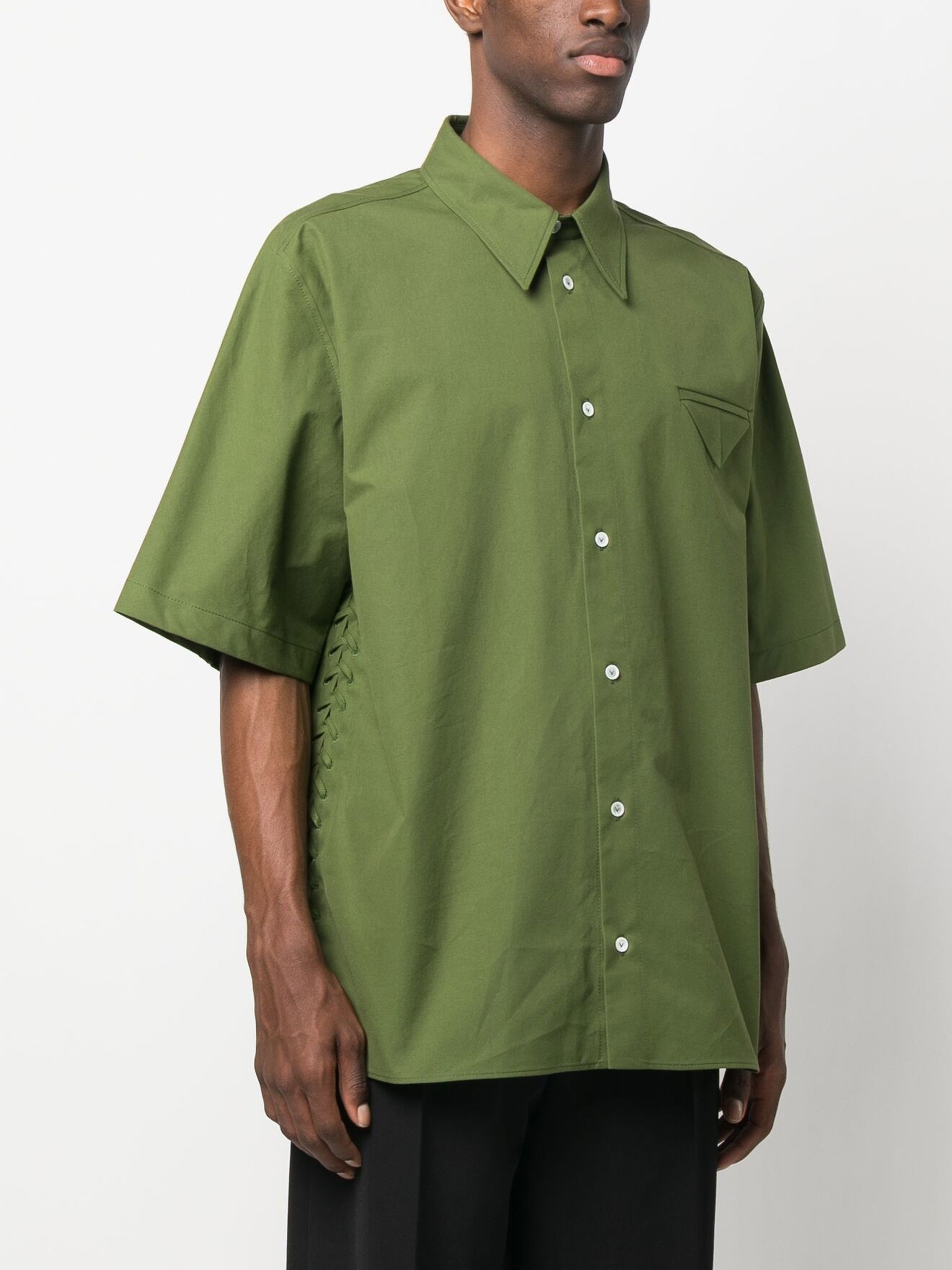 Green Cotton Shirt - 3