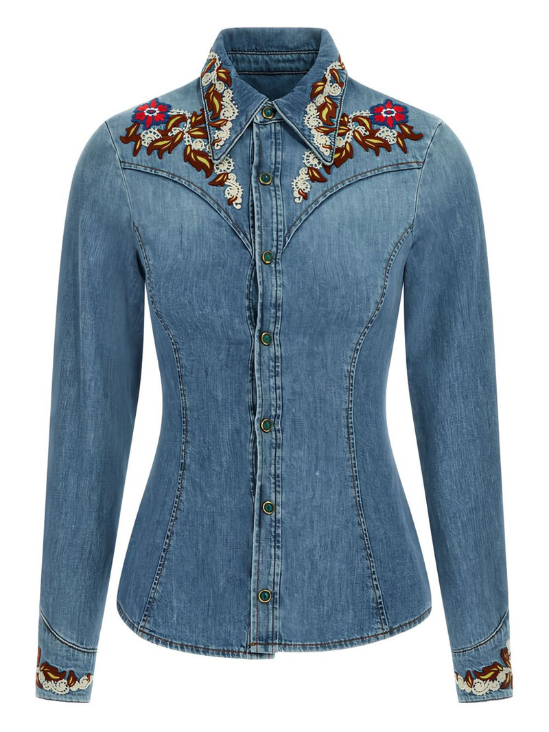 embroidered denim shirt 1