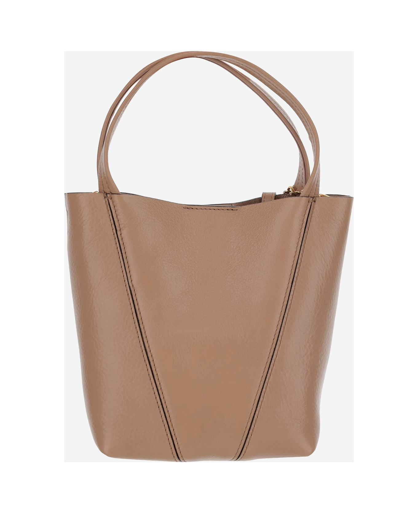Chloé Spin Small Tote Bag In Grained Leather - 3