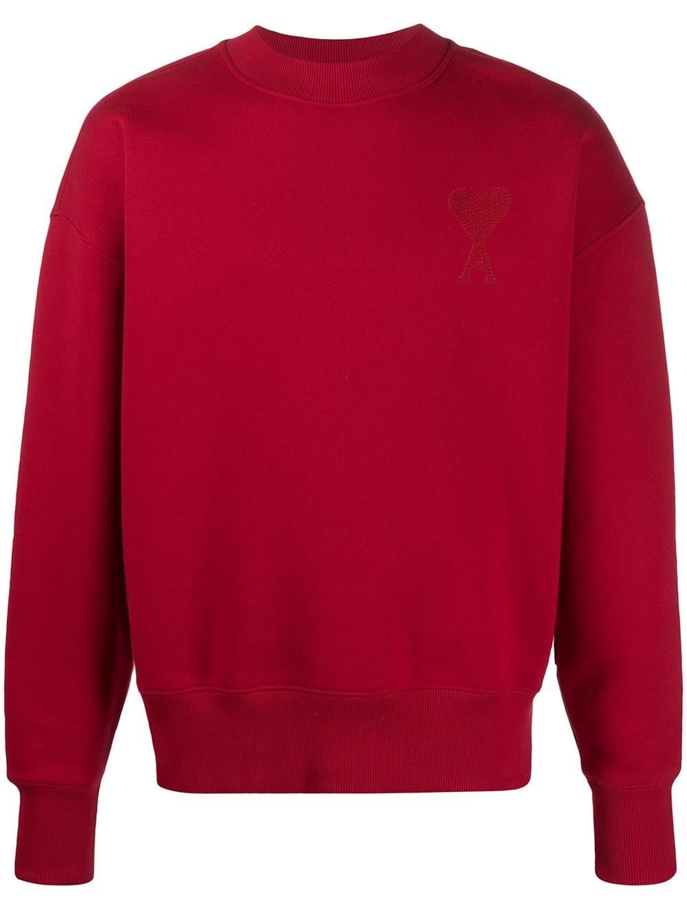 Boxy fit sweatshirt with Ami de Coeur chain stitch embroidery - 1