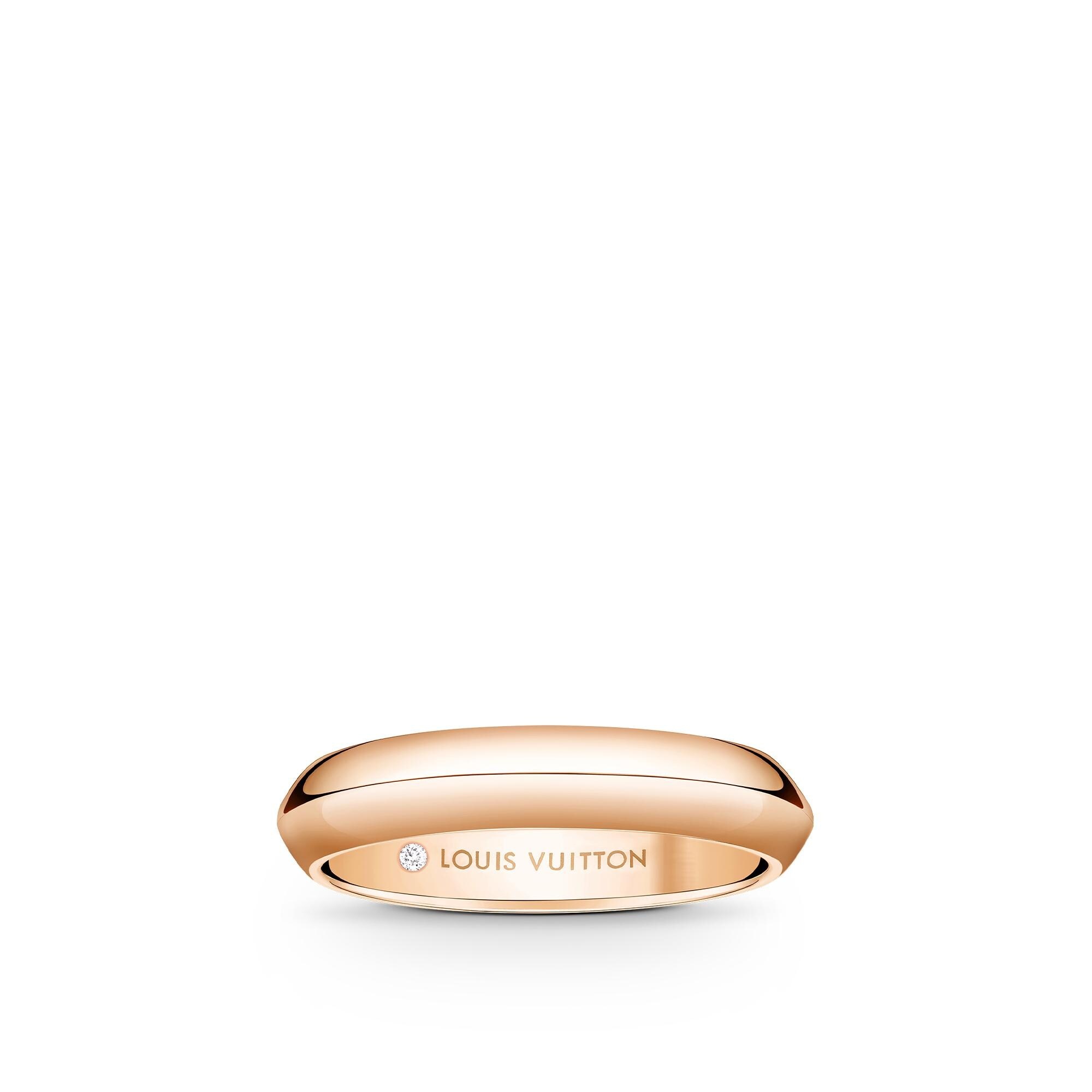 Louis Vuitton Empreinte Large Ring, Pink Gold, Gold, 49