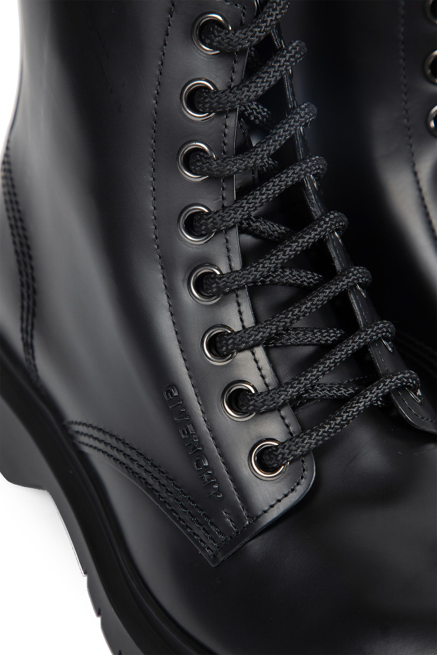 Leather Lace-up Boots - 7