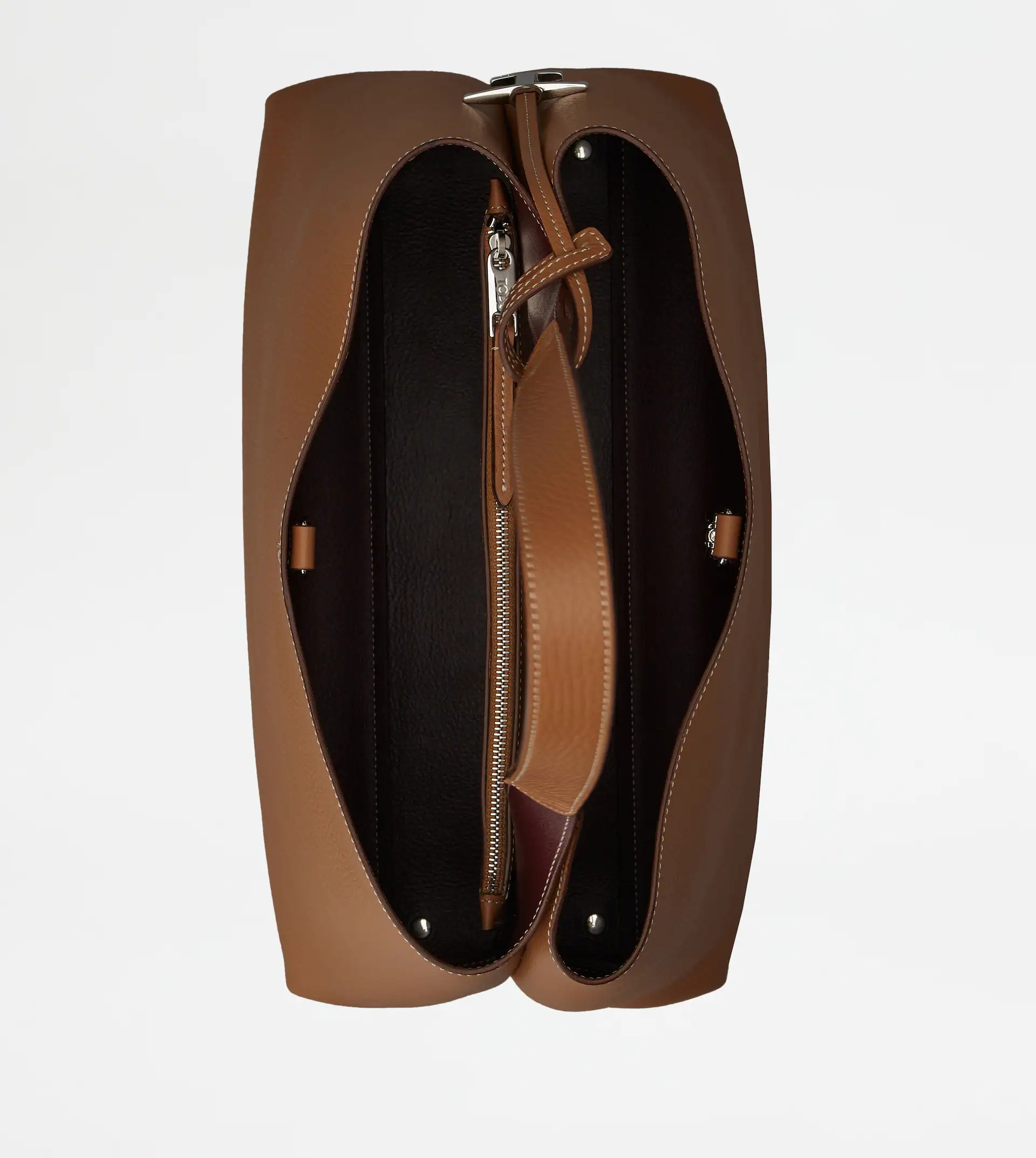 TOD'S BAG IN LEATHER MEDIUM - BROWN - 3