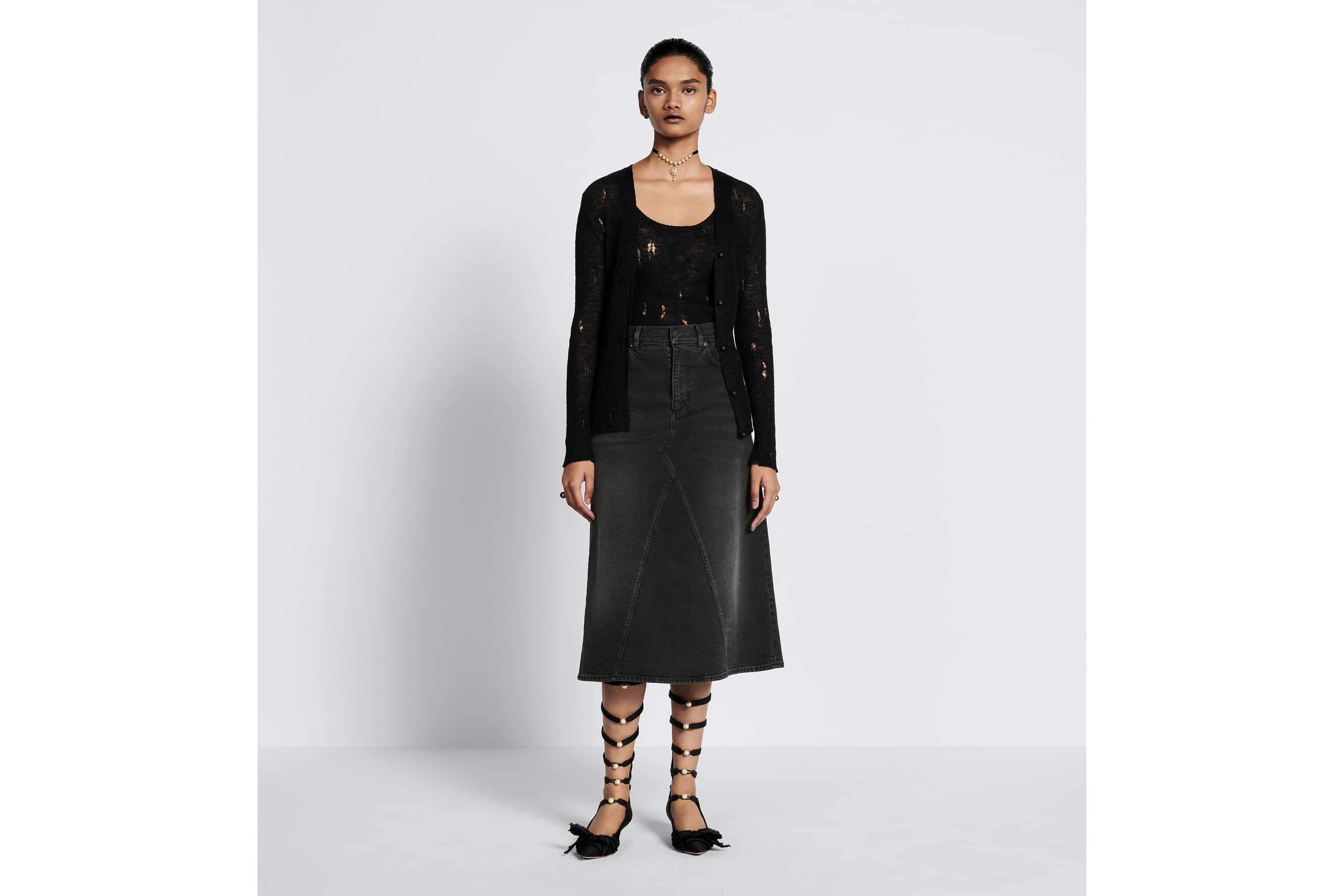 Flared Mid-Length Skirt - 4