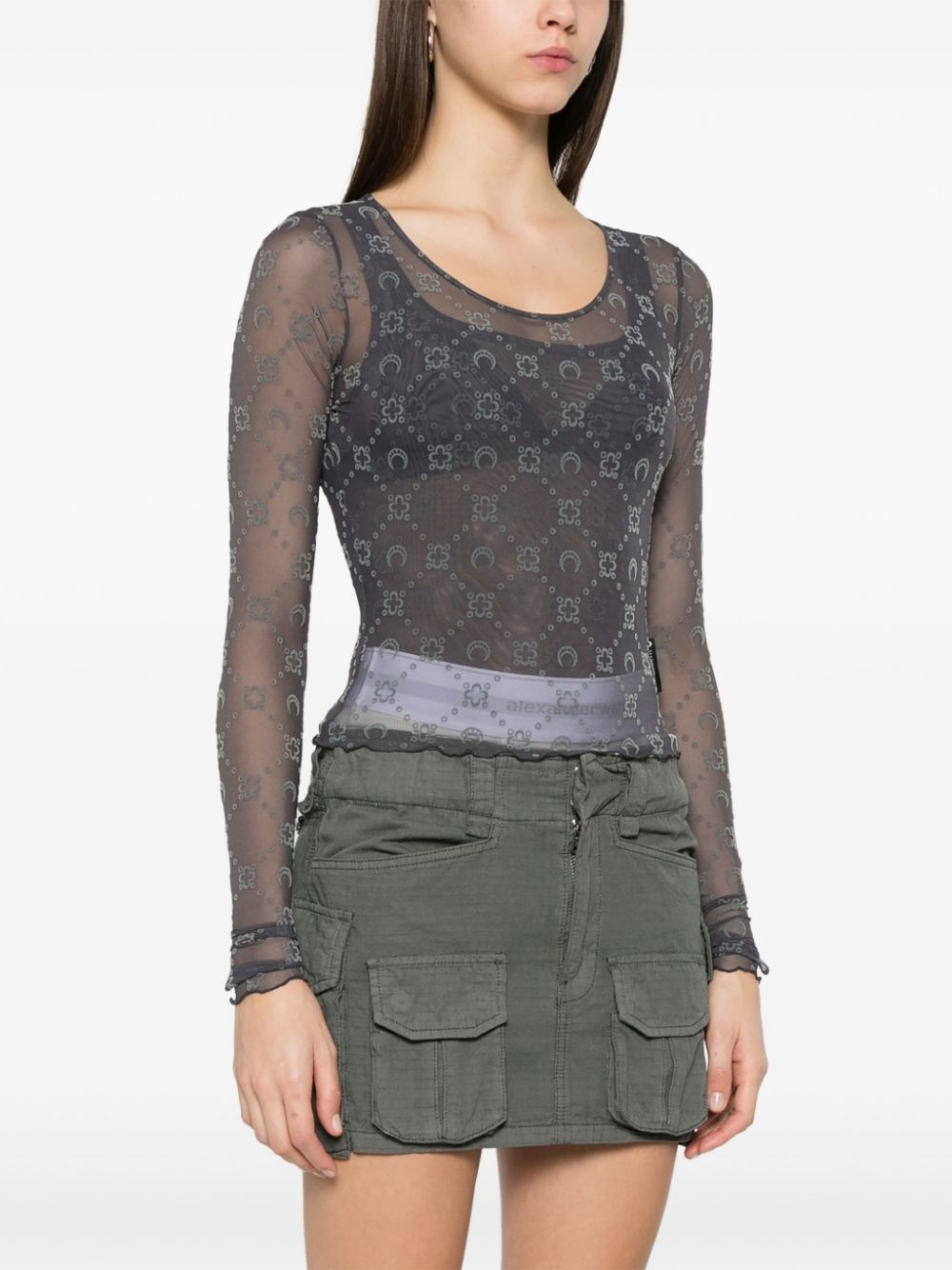 Moonogram mesh top - 3