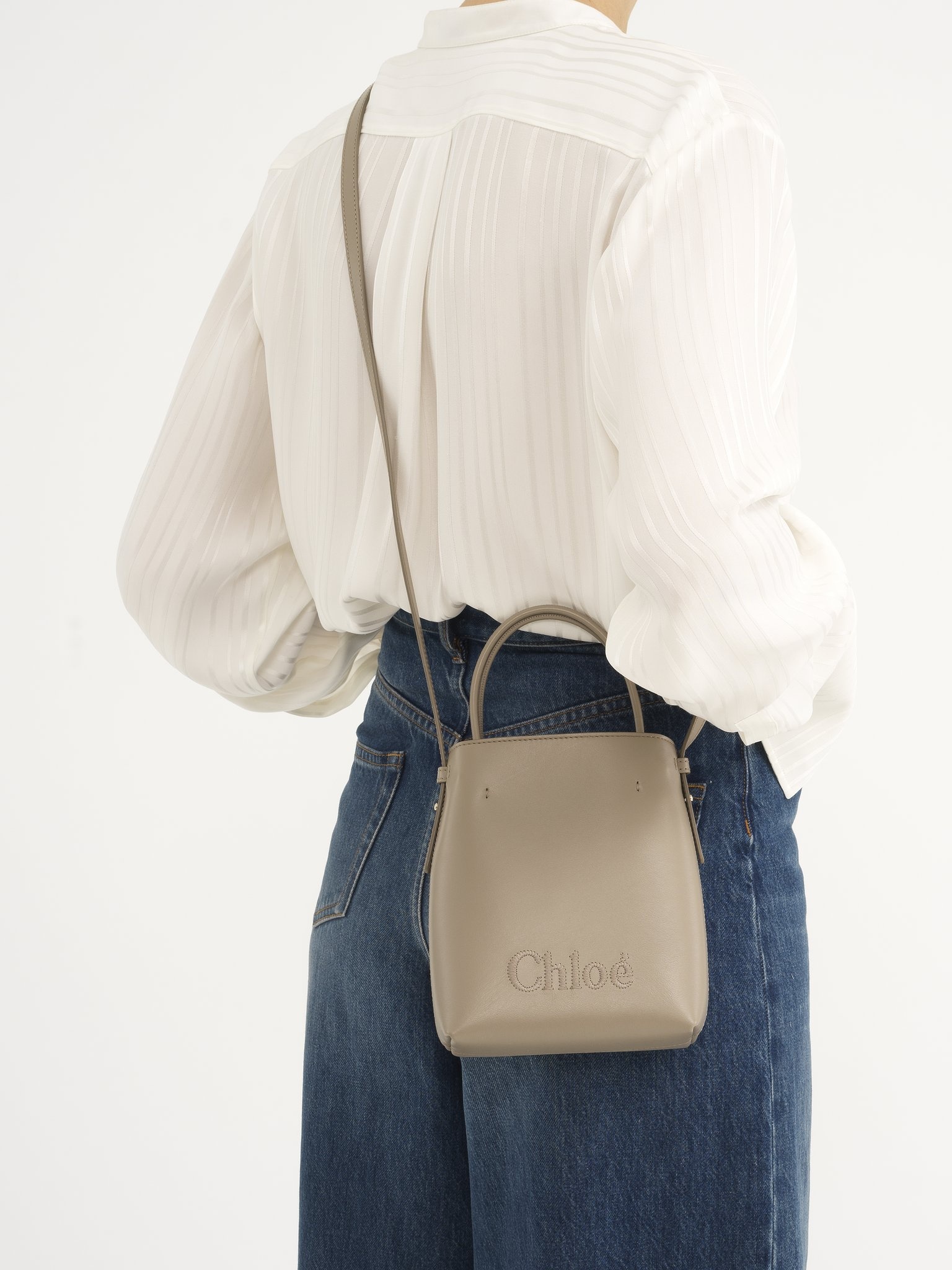 MICRO CHLOÉ SENSE TOTE BAG IN LEATHER - 6