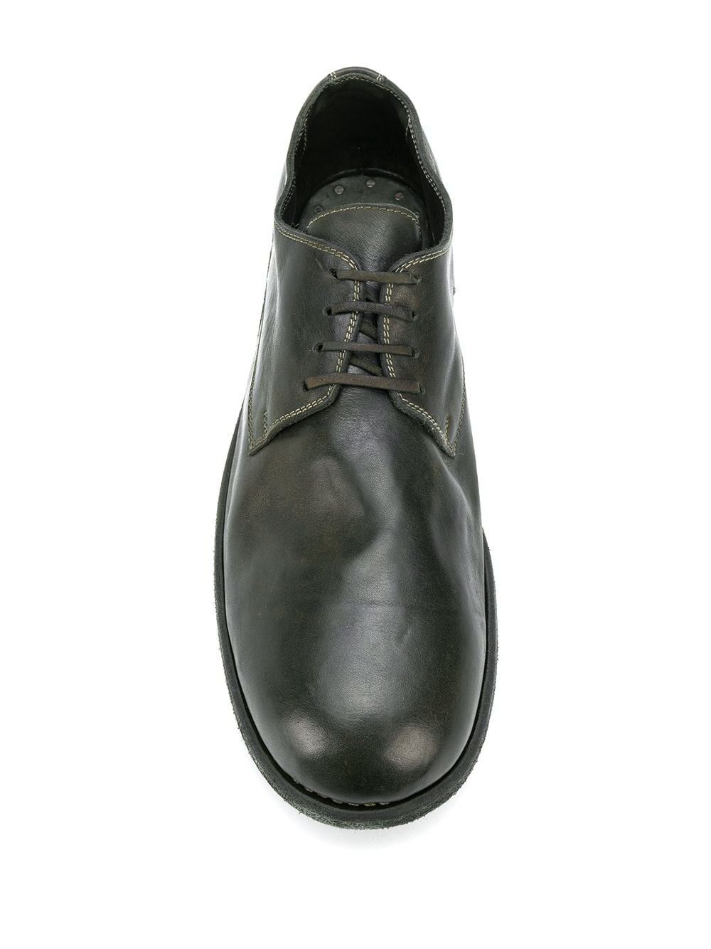 contrast stitching derby shoes - 4