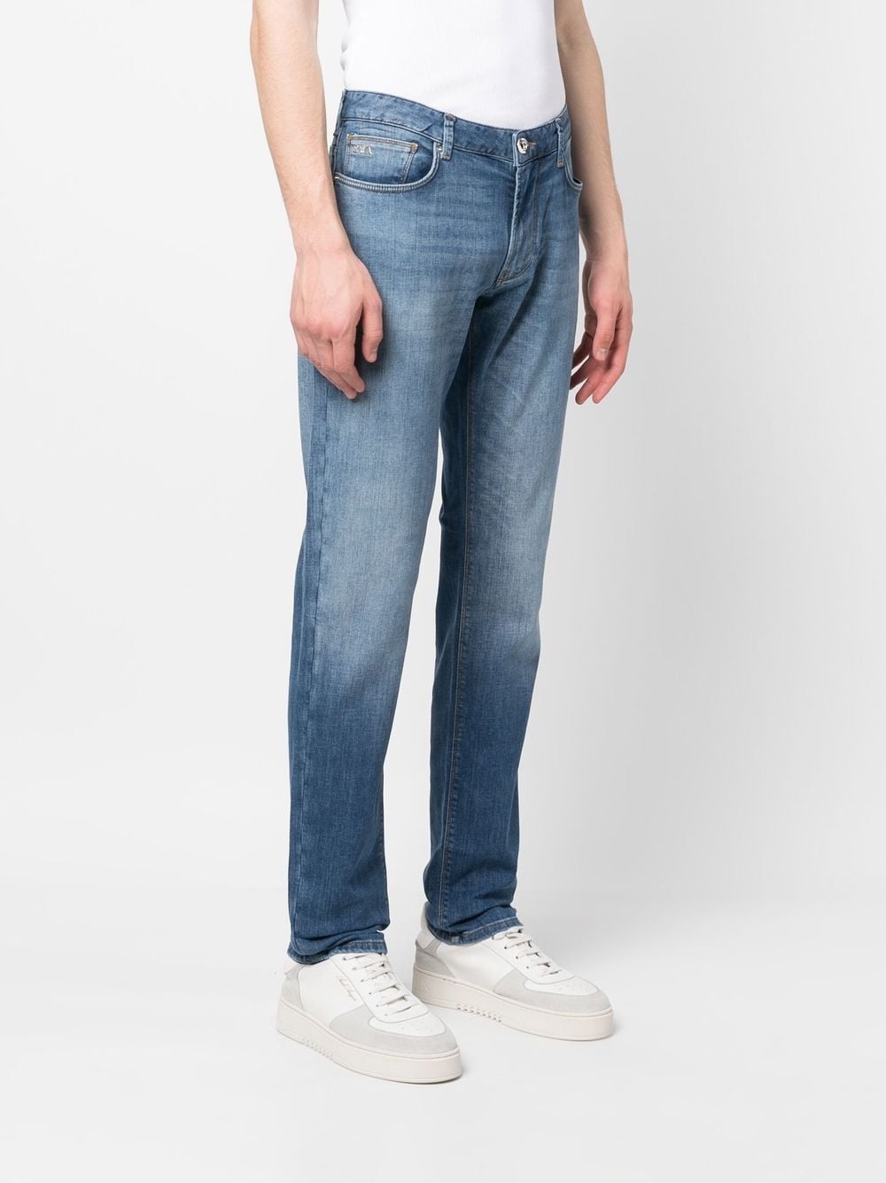 faded-effect straight-leg jeans - 3