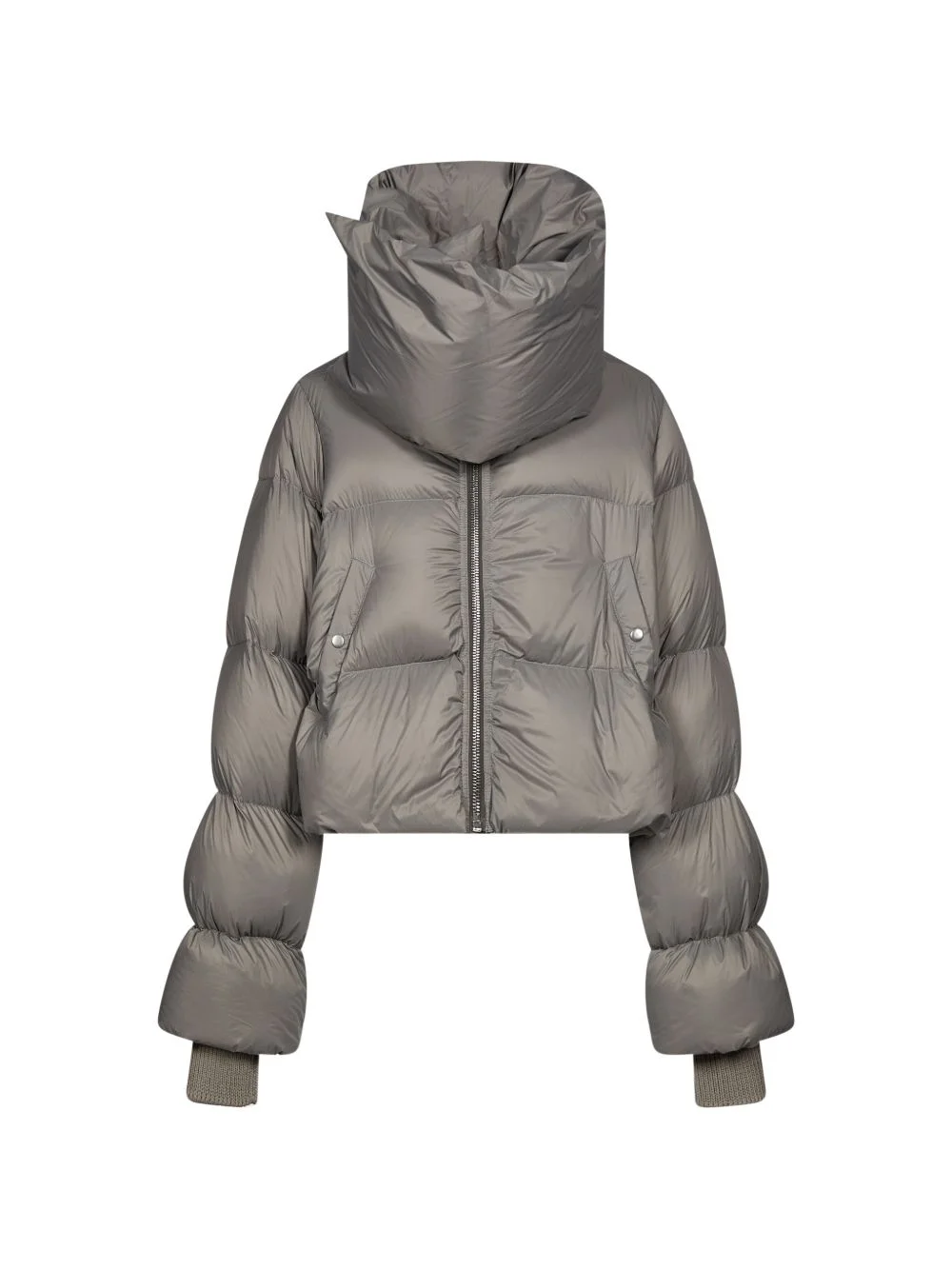 quilted funnel-neck jacket - 1