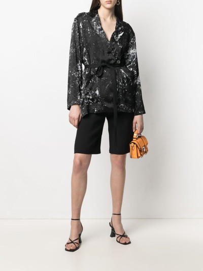 Song for the Mute graphic-print wrap blazer outlook