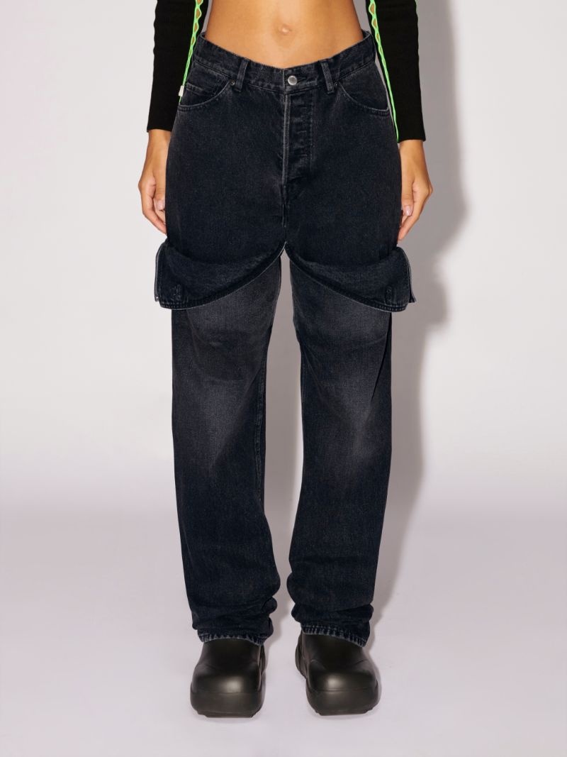 Detailed Denim Pants - 3