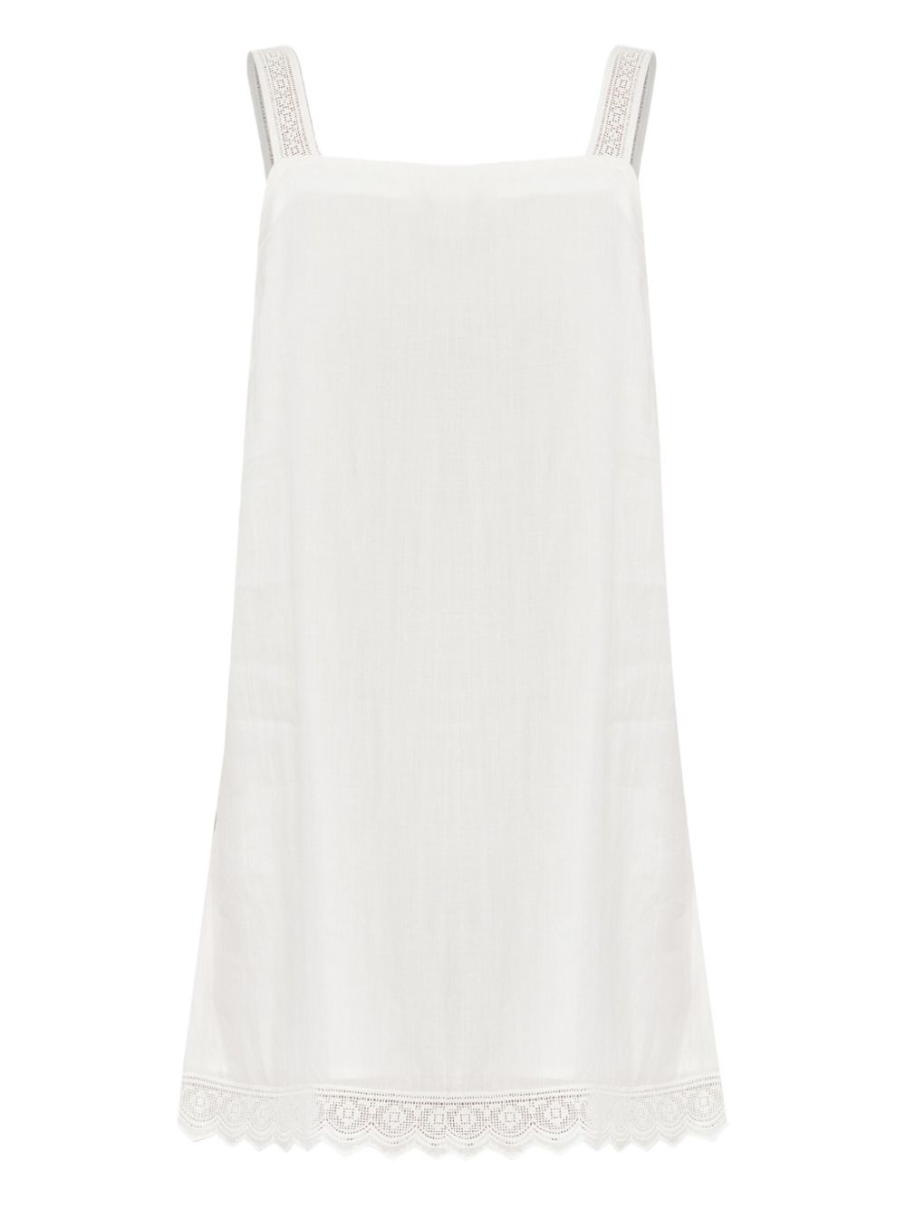 lace-detailing mini dress - 1