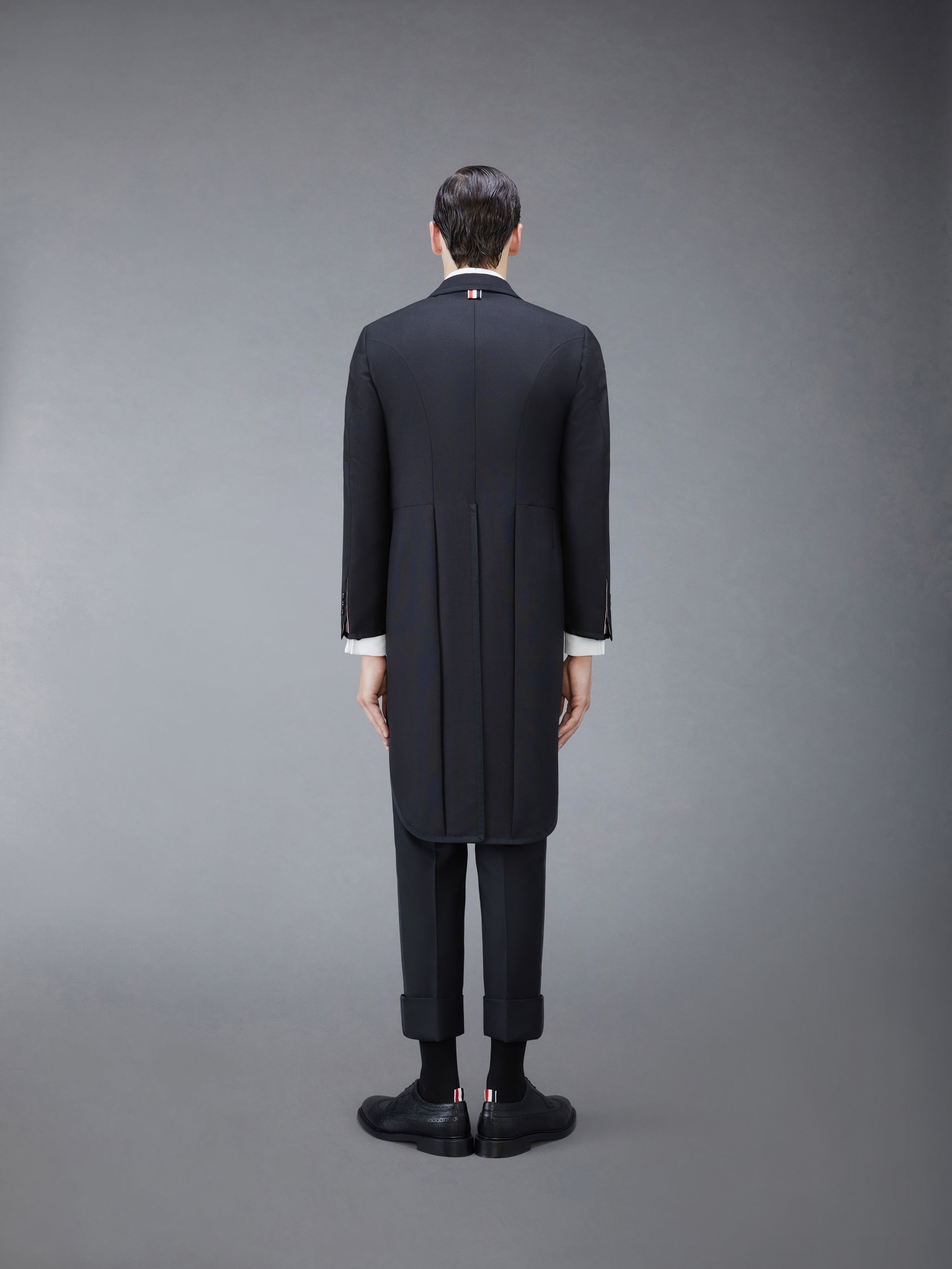 JACKET W/ TAILS IN 3 PLY WOOL MOHAIR - 2