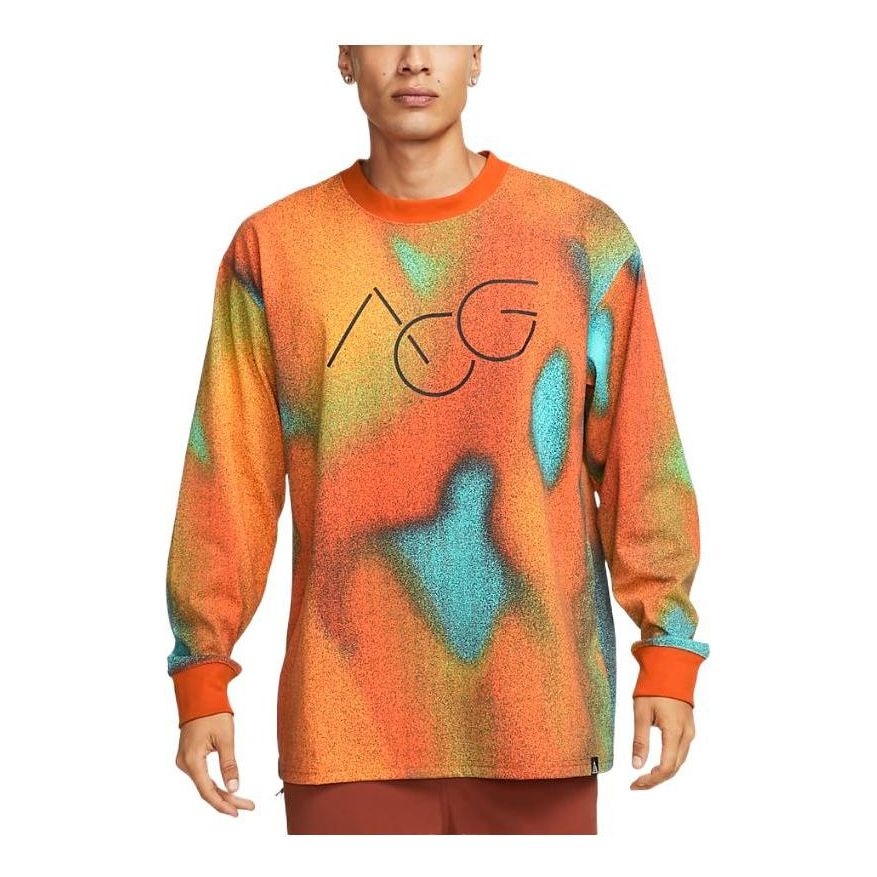 Nike ACG Allover Print Long-Sleeve Tee 'Tour Yellow' DV9663-719 - 1