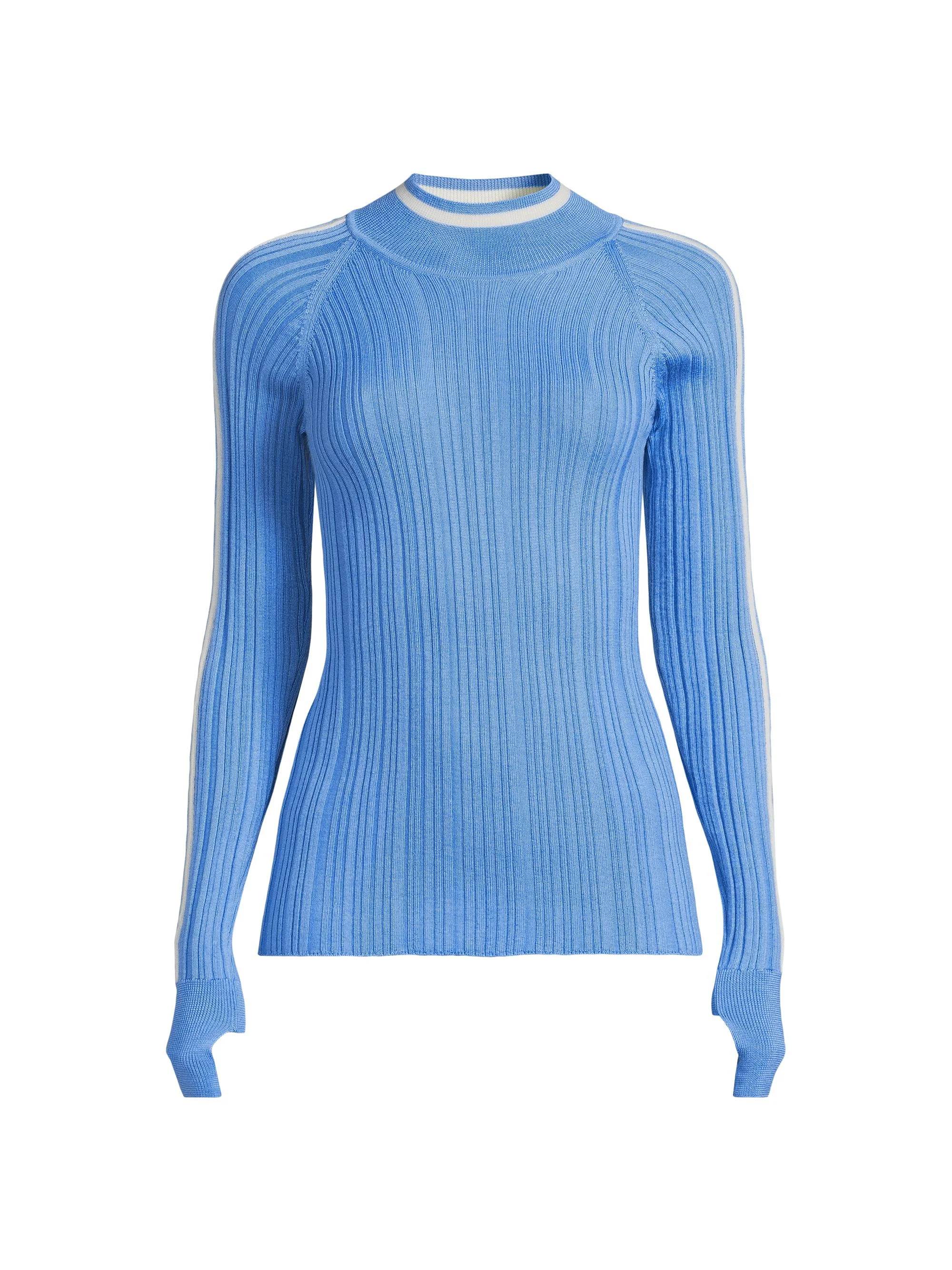 Women's Saas Merino Wool-Blend Ski Sweater - Azul - 1