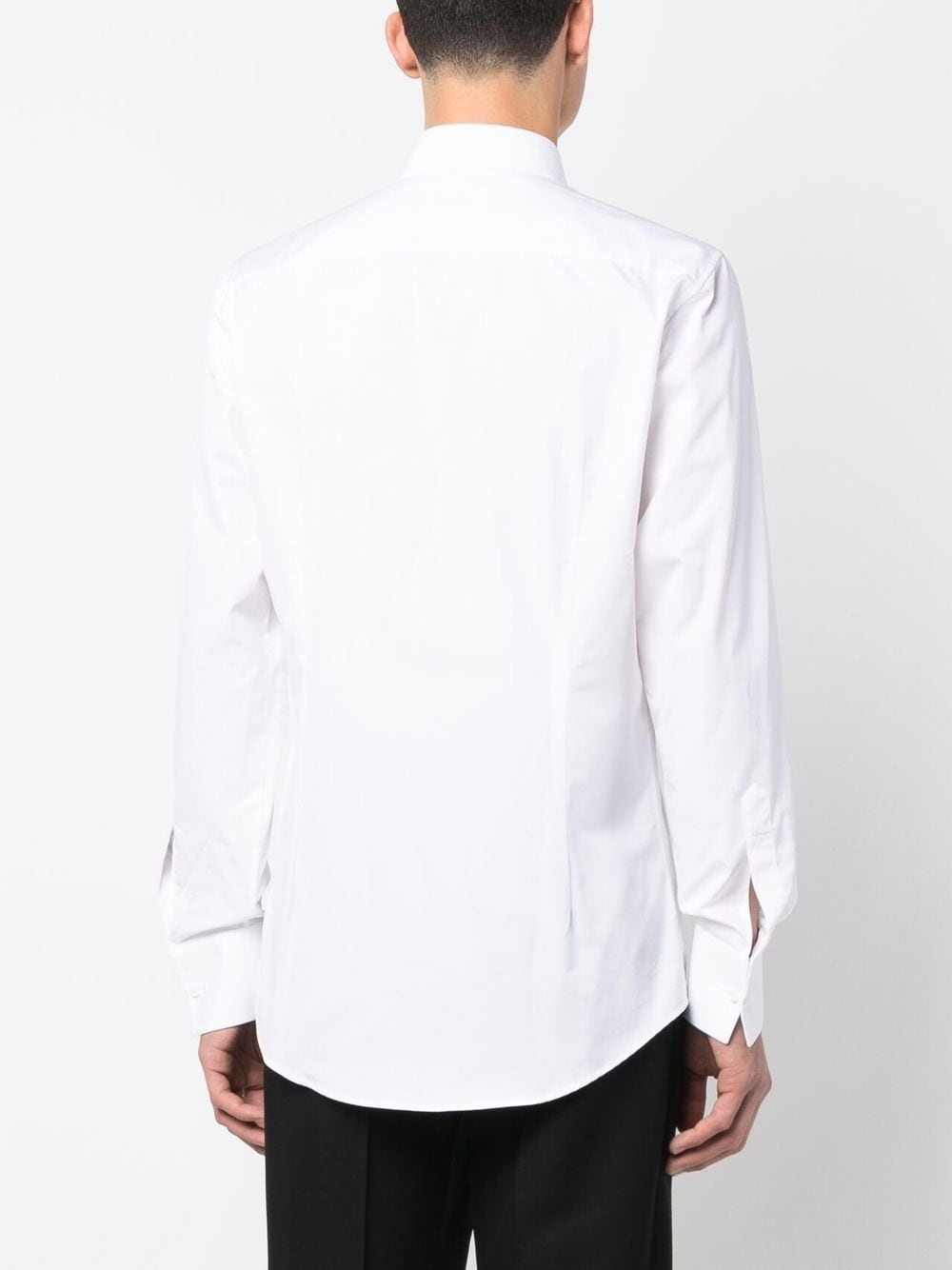 pointed-collar cotton shirt - 4
