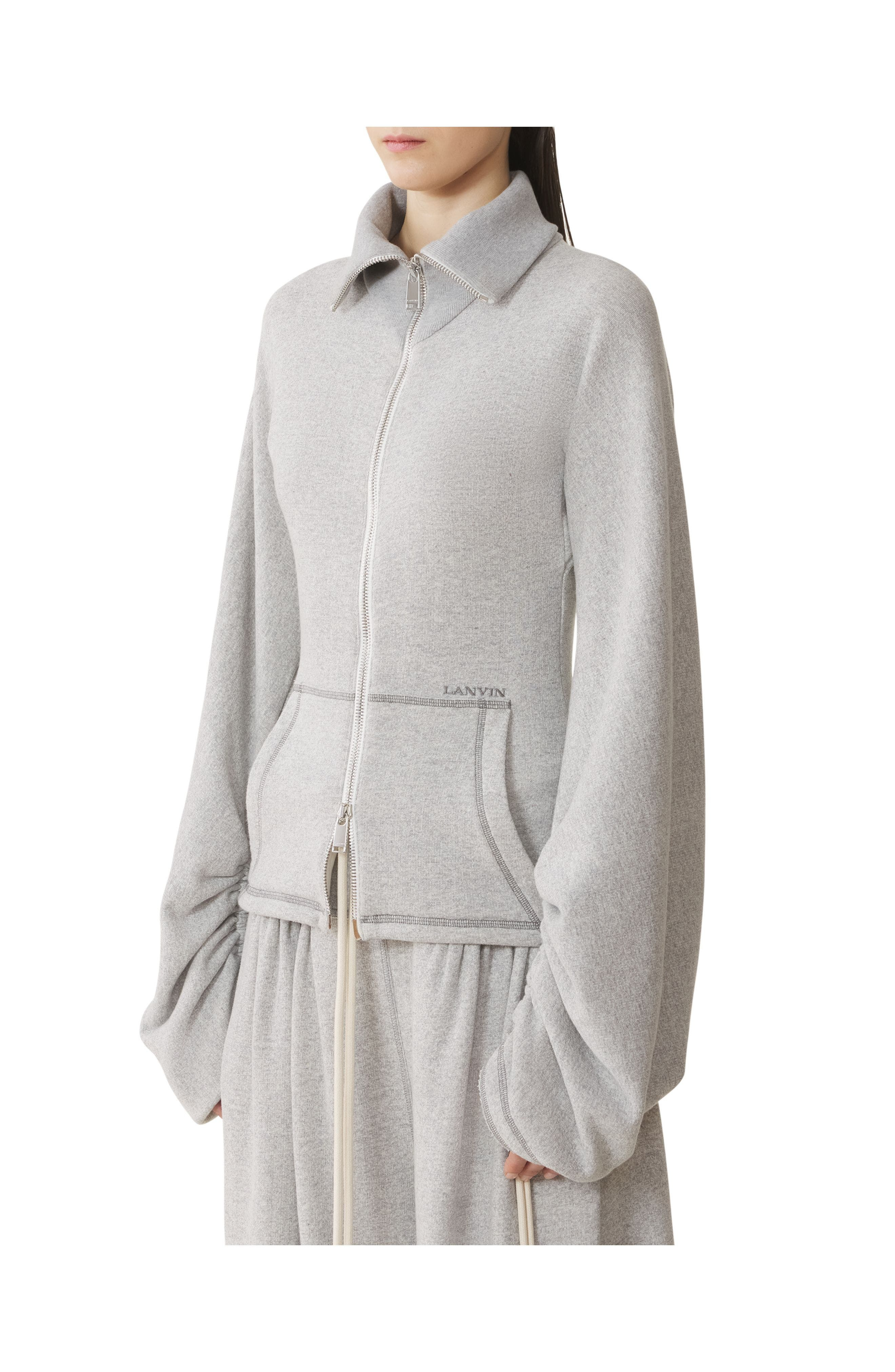 Lanvin Cotton Jersey Jacket in Heather Grey at Nordstrom - 3