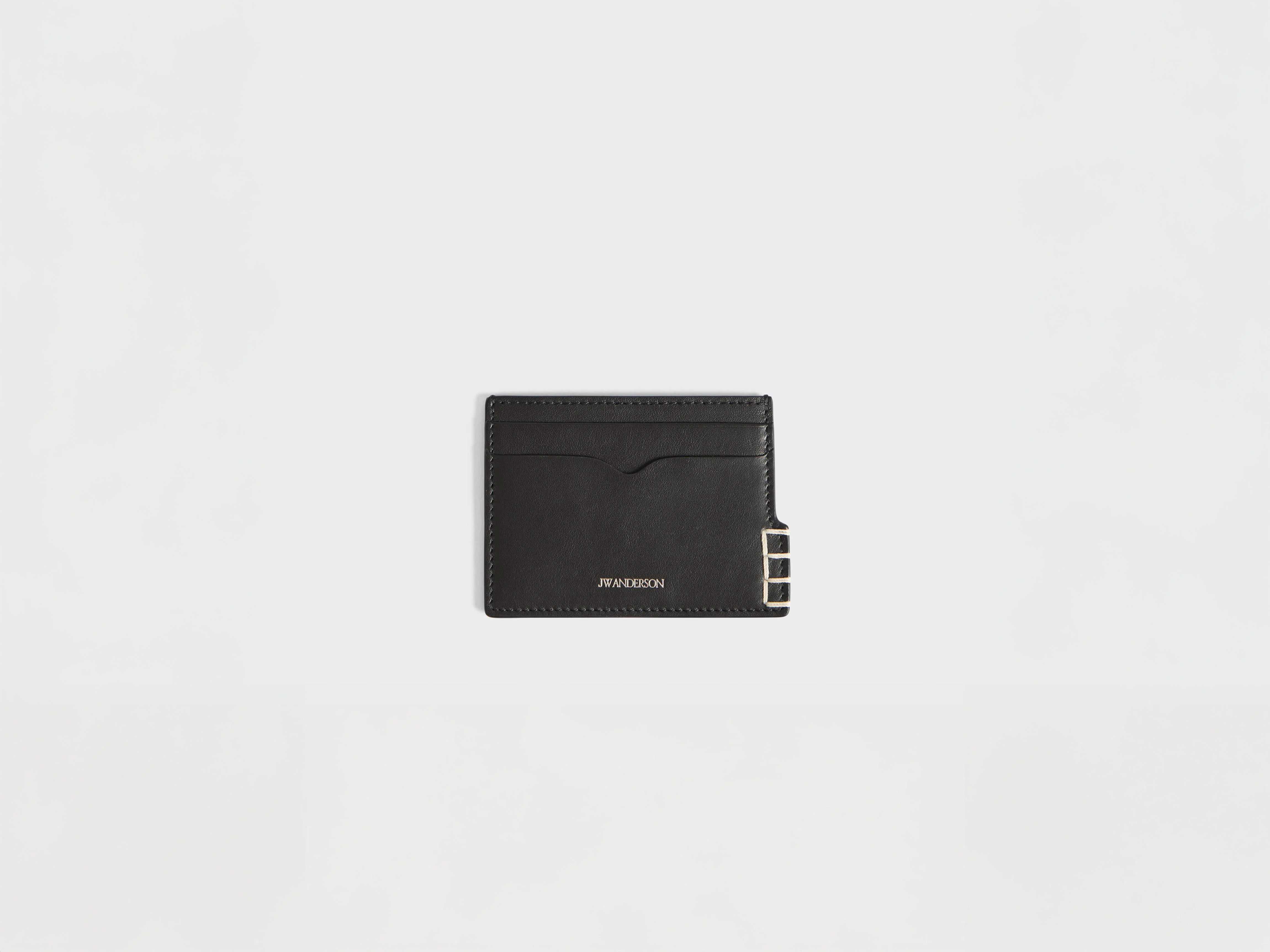 LEATHER LOAFER CARD HOLDER IN BLACK - 1