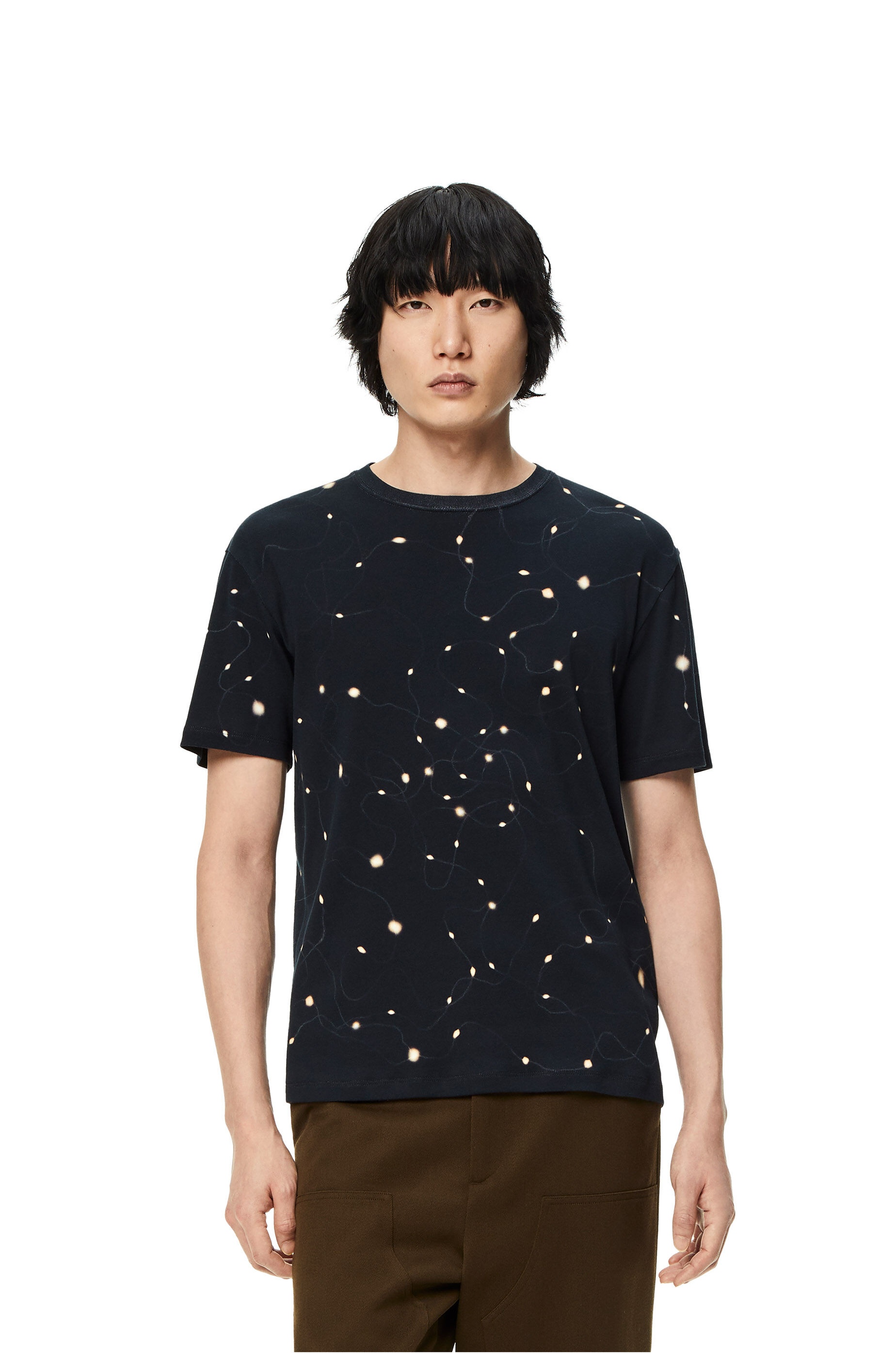 Lights print T-shirt in cotton - 3