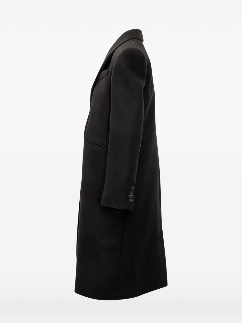 single-breasted wool coat - 2