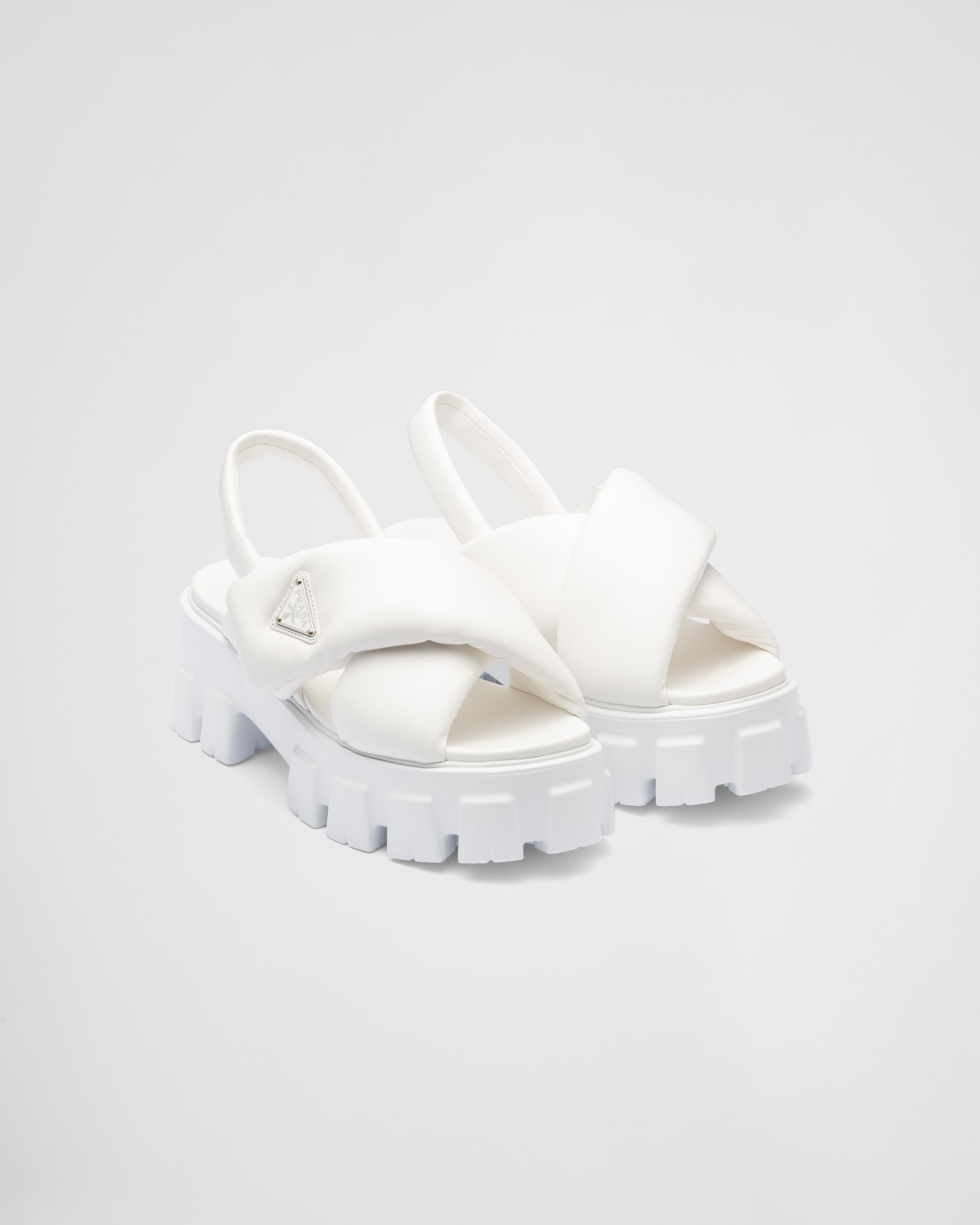 Monolith padded nappa leather sandals - 1