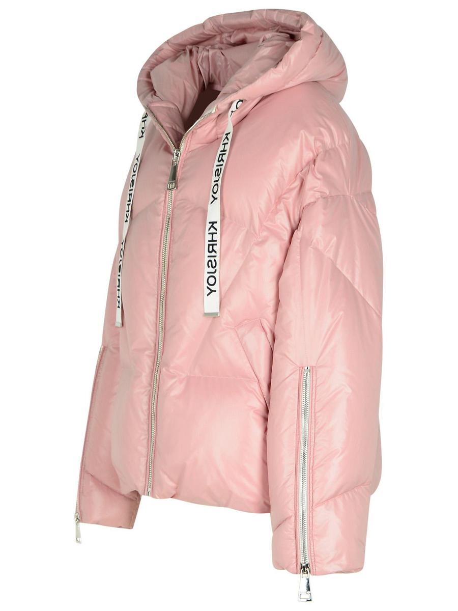 Khrisjoy 'Shiny' Pink Polyamide Down Jacket - 2