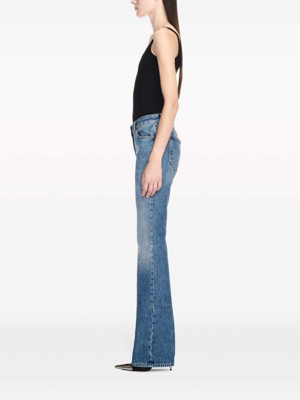 mid-rise flared jeans - 3